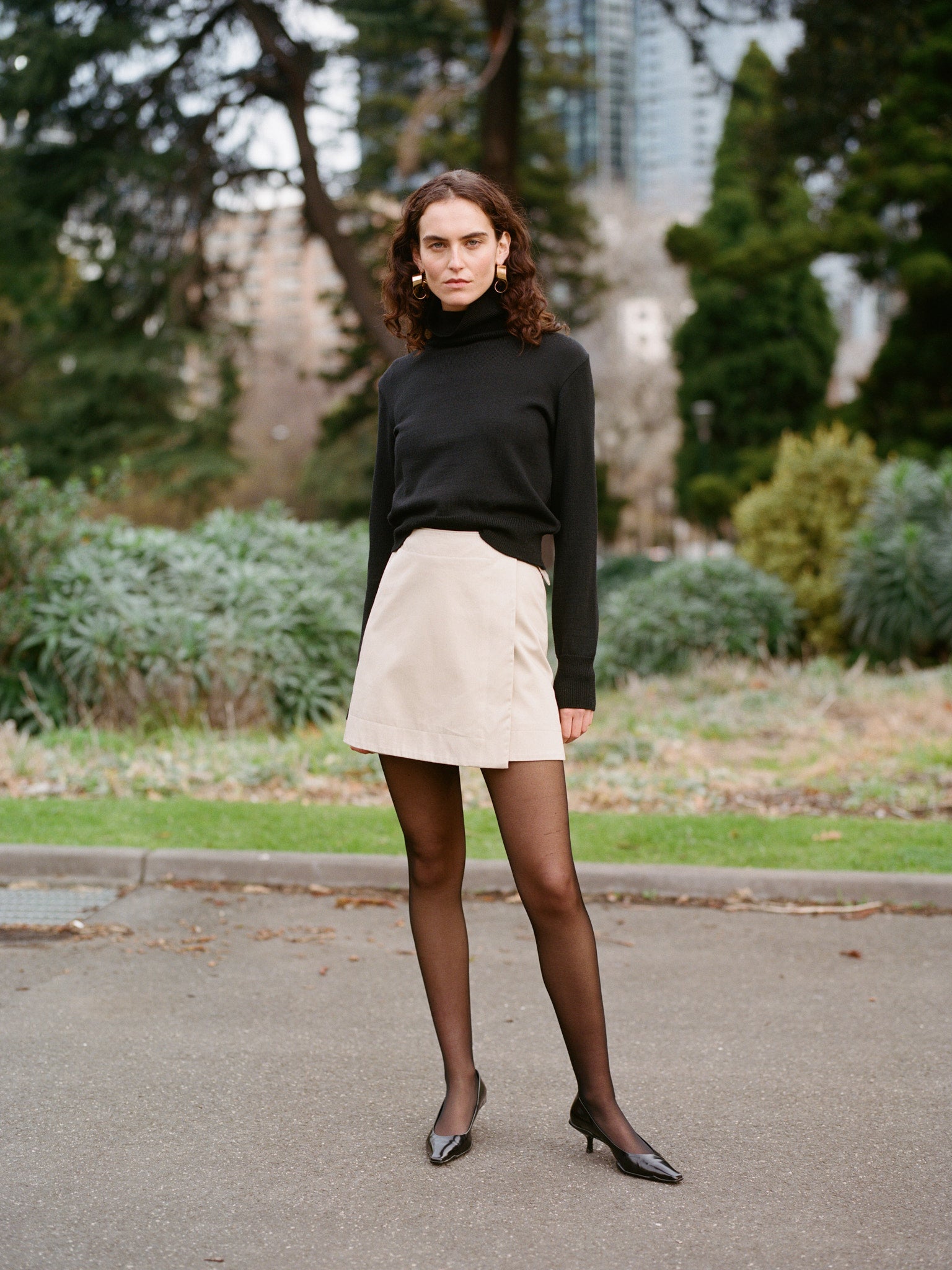 Back in Stock - Gabe Almond Japanese Cotton Skirt