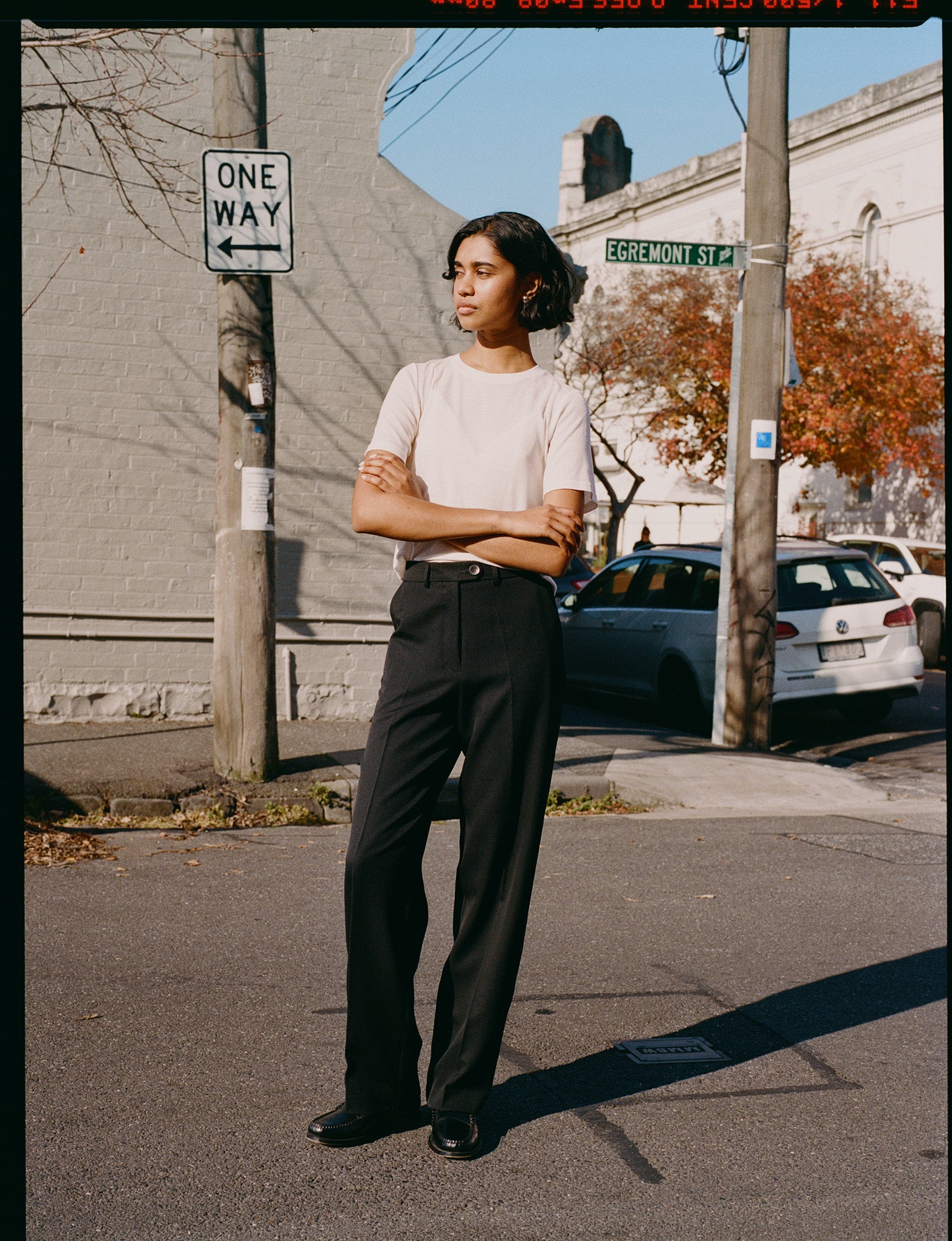 Agnes Japanese Black Wool Twill Pants