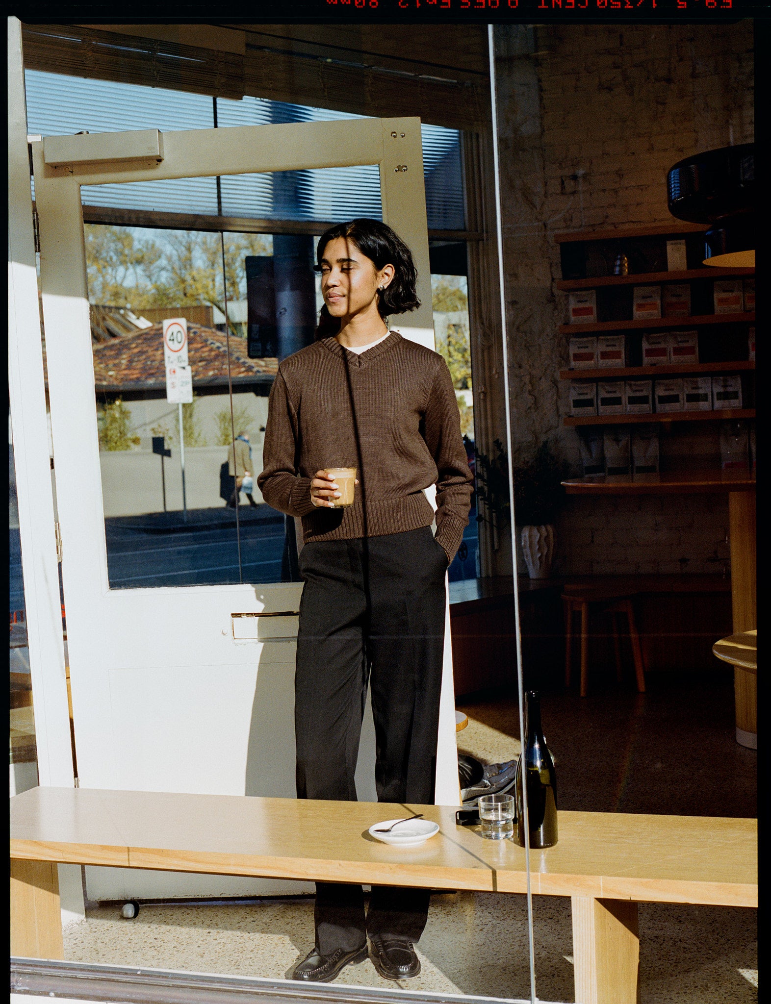 Agnes Japanese Black Wool Twill Pants