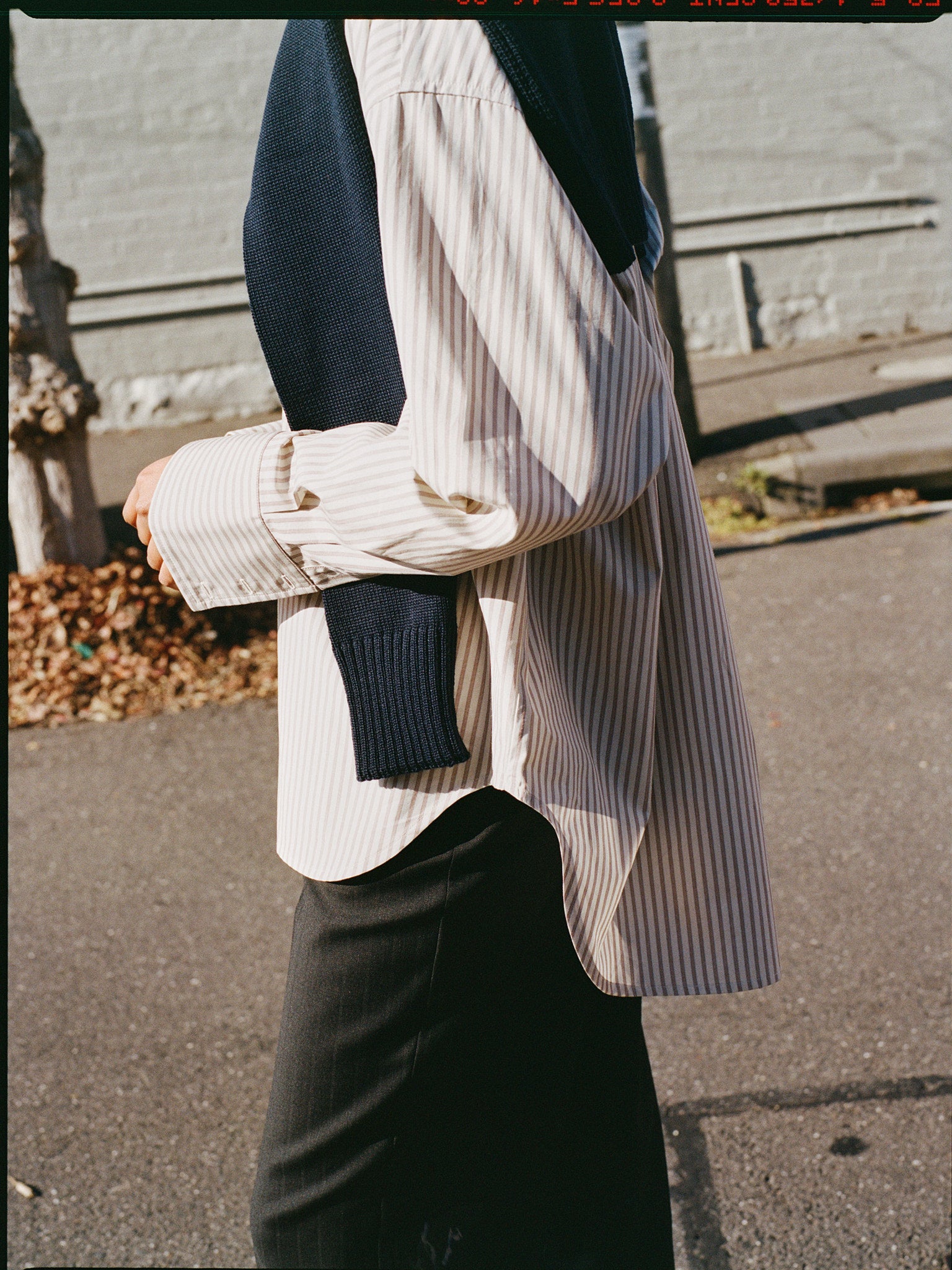 Limited Edition Agnes Italian Charcoal Pinstripe Wool Pants