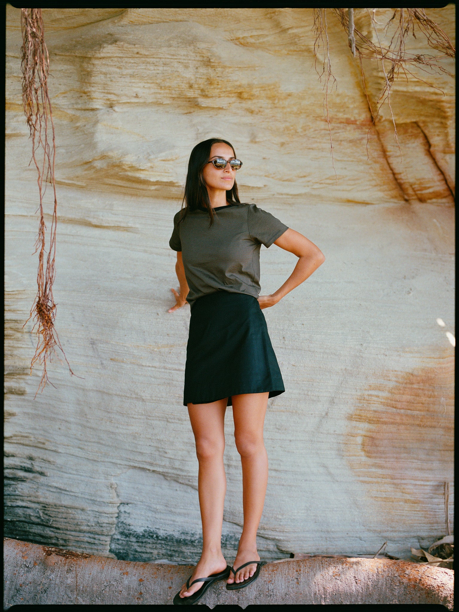 Jim Olive Stripe Organic Cotton T