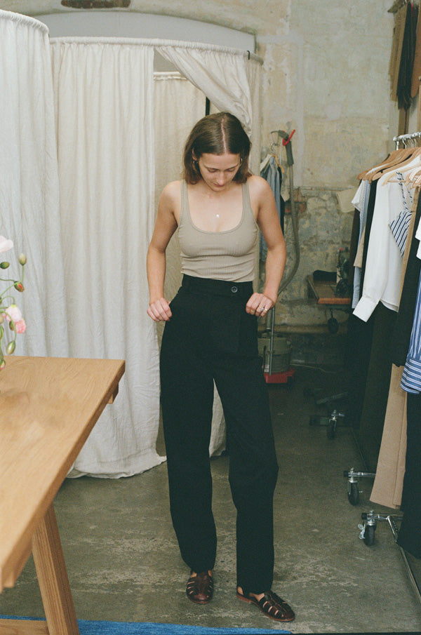 Kate Black Japanese Cotton Pants