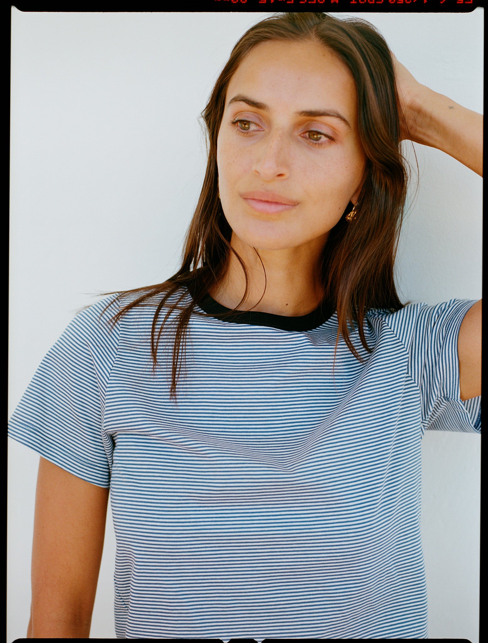 Recently in Stock - Jim Blue Stripe Japanese Cotton T