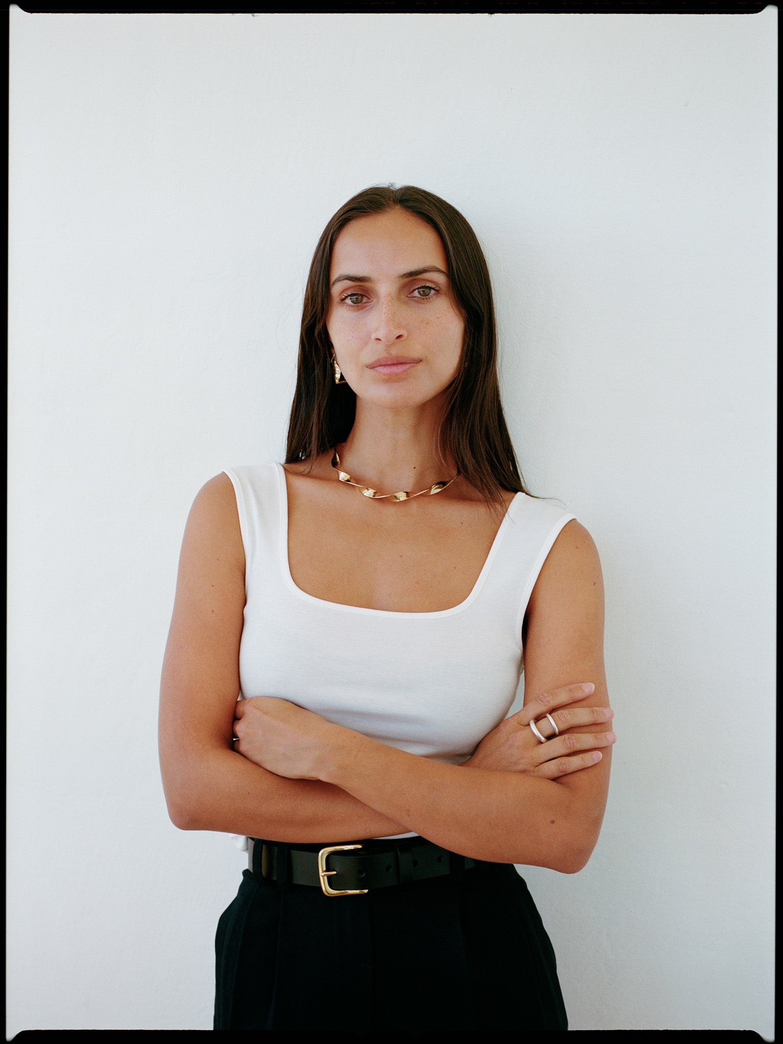 Edith White Cotton Top