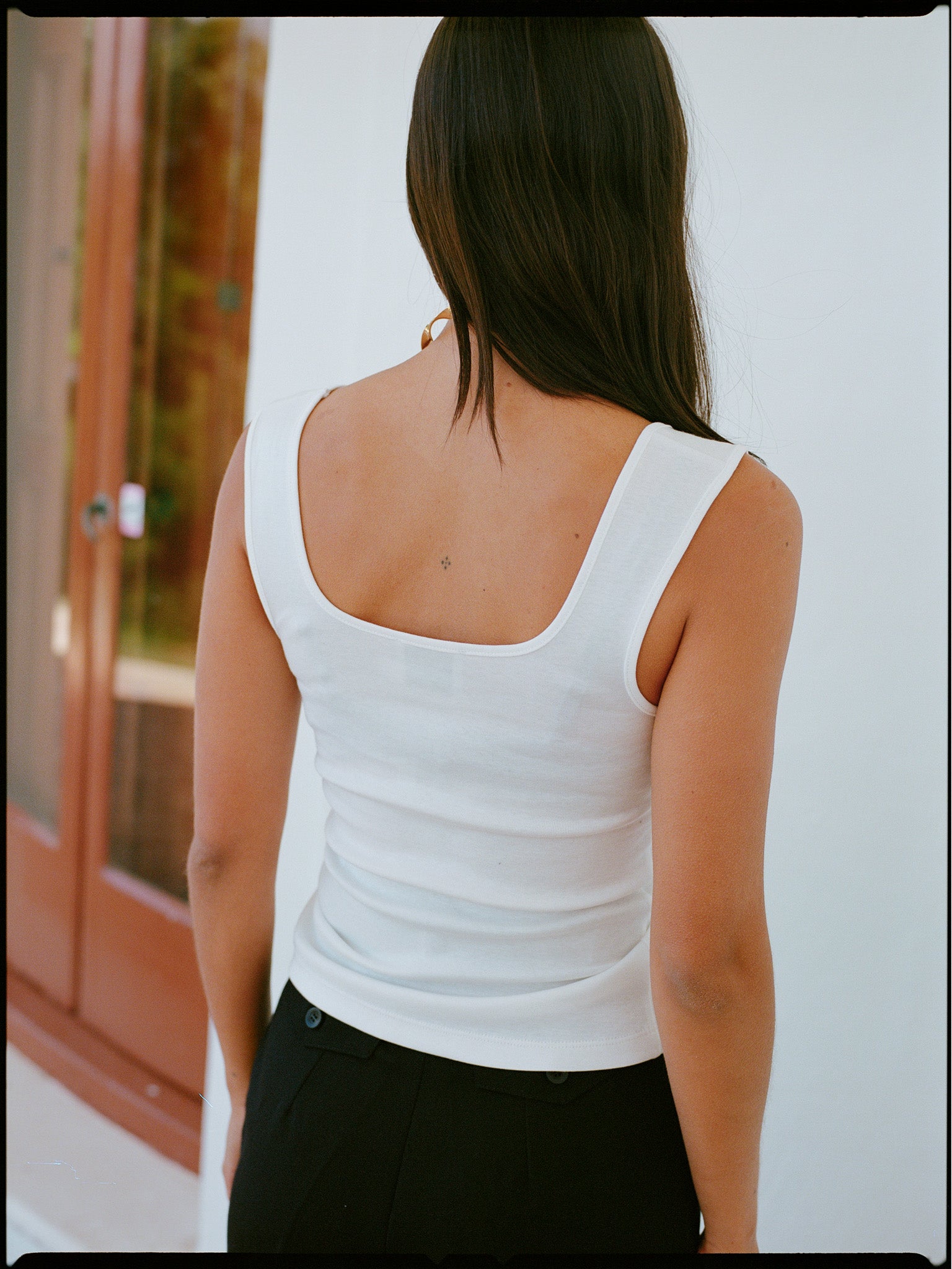 Edith White Cotton Top
