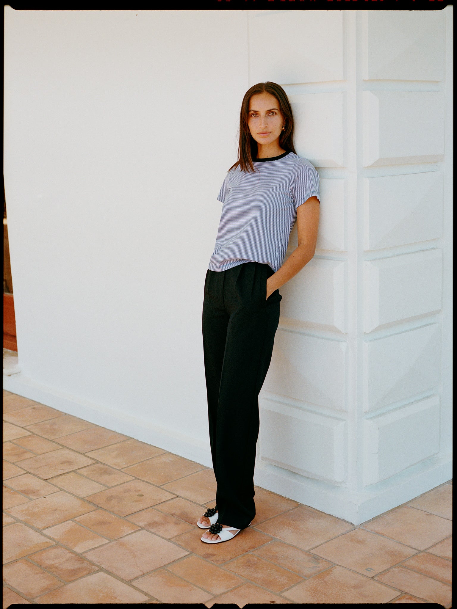 Recently in Stock - Jim Blue Stripe Japanese Cotton T