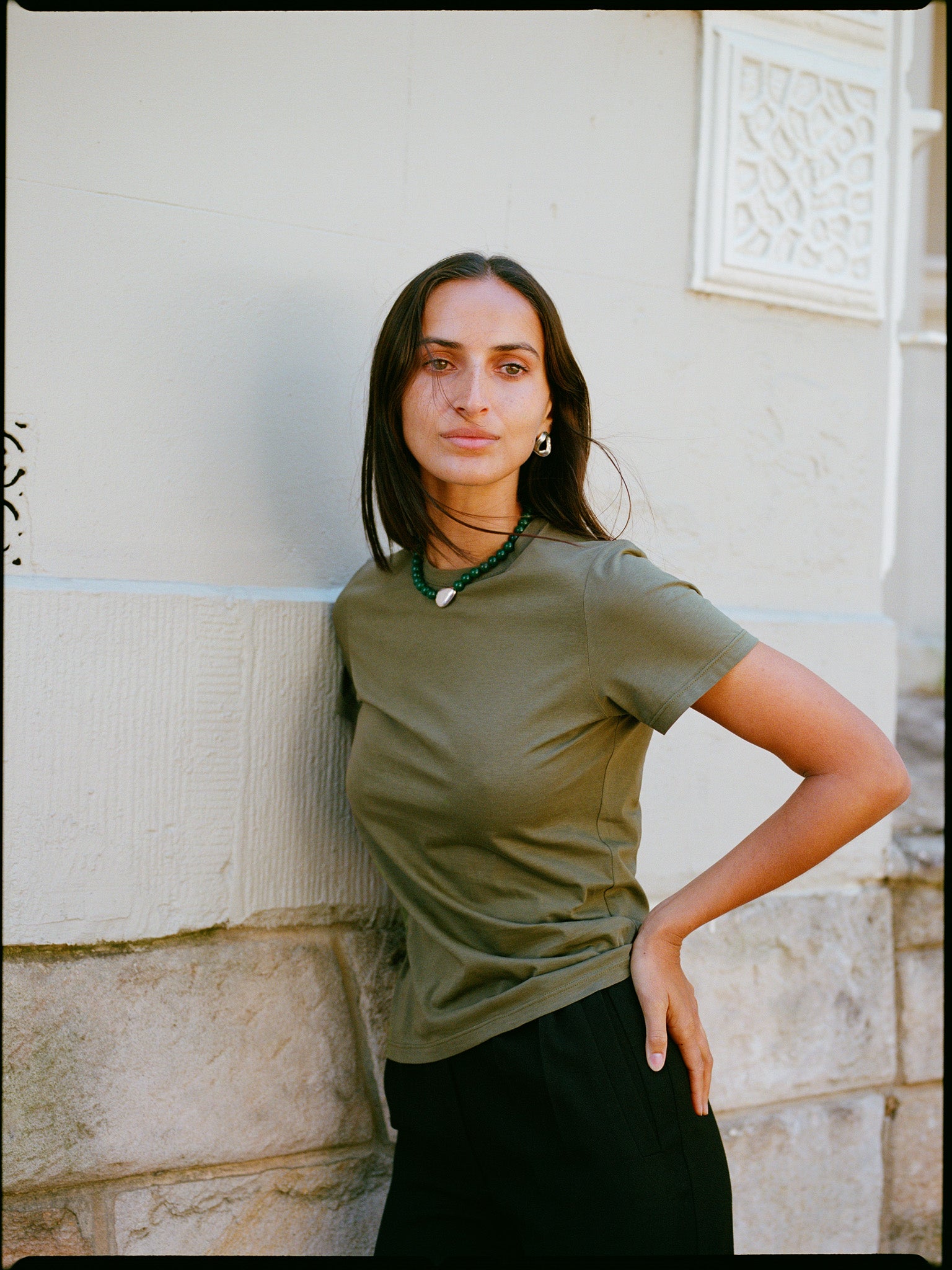 Pete Khaki Soft Japanese Cotton T