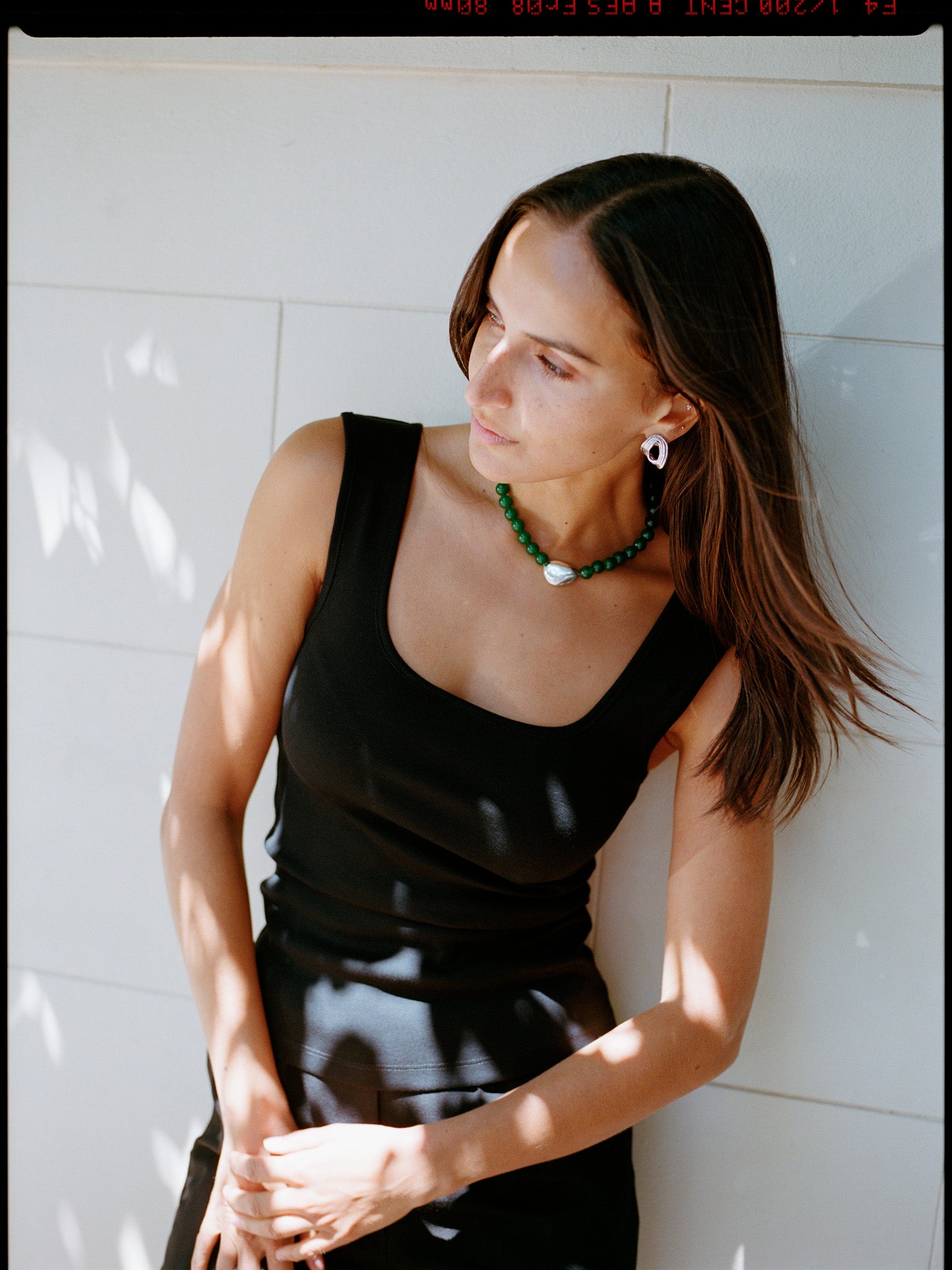 Recently in Stock - Edith Black Cotton Singlet