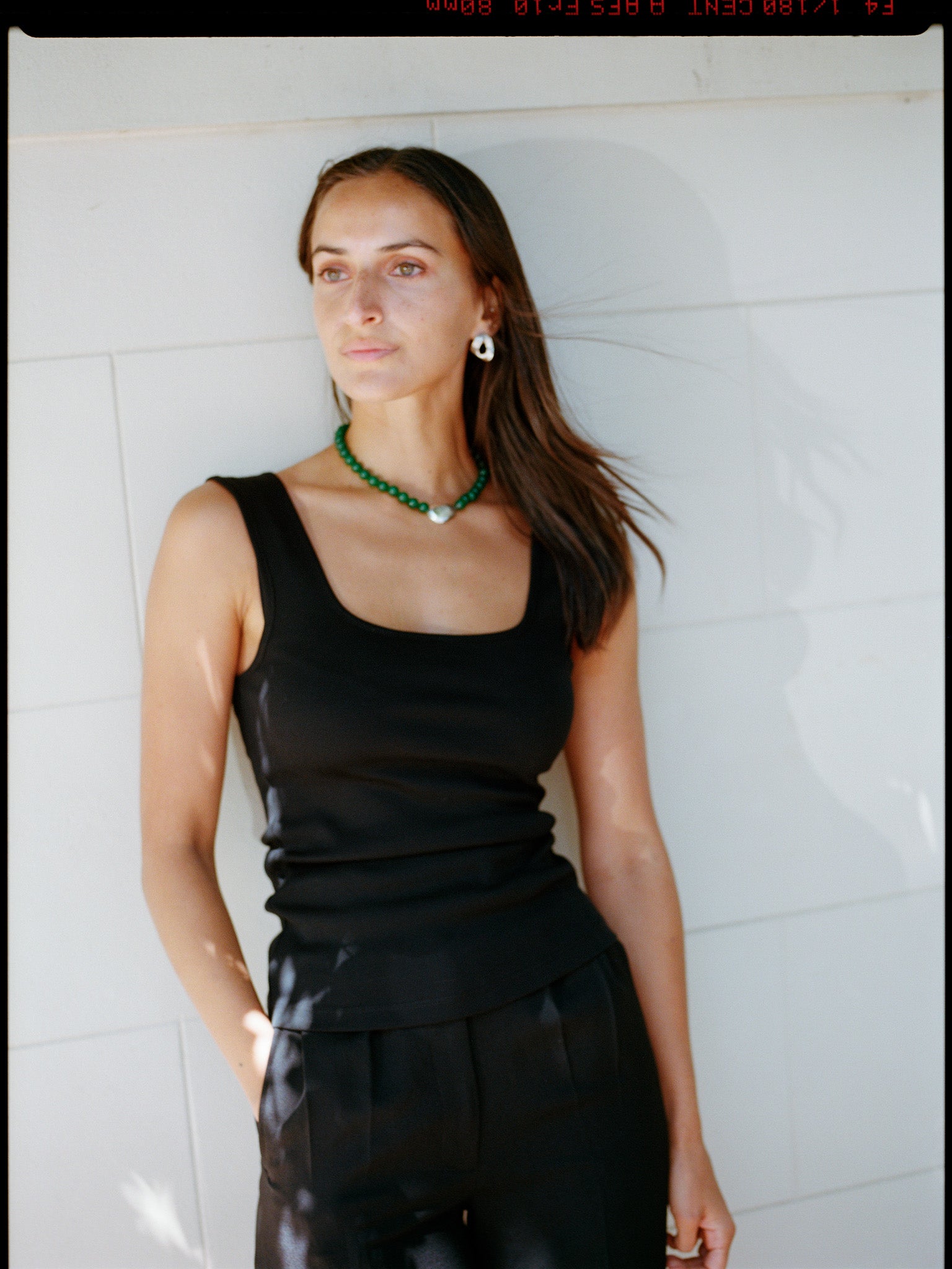 Recently in Stock - Edith Black Cotton Singlet