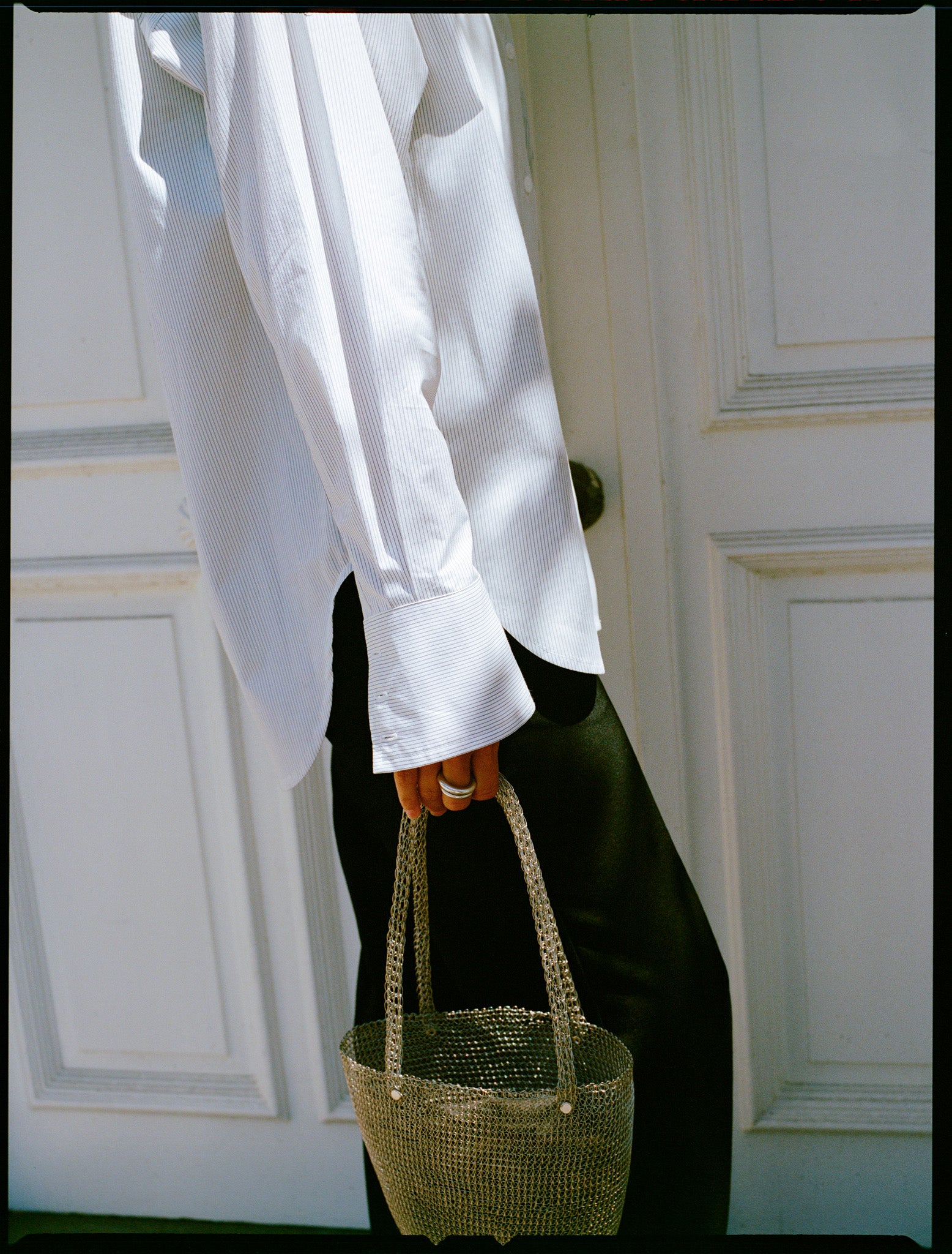 Artist Japanese White Pinstripe Cotton Shirt