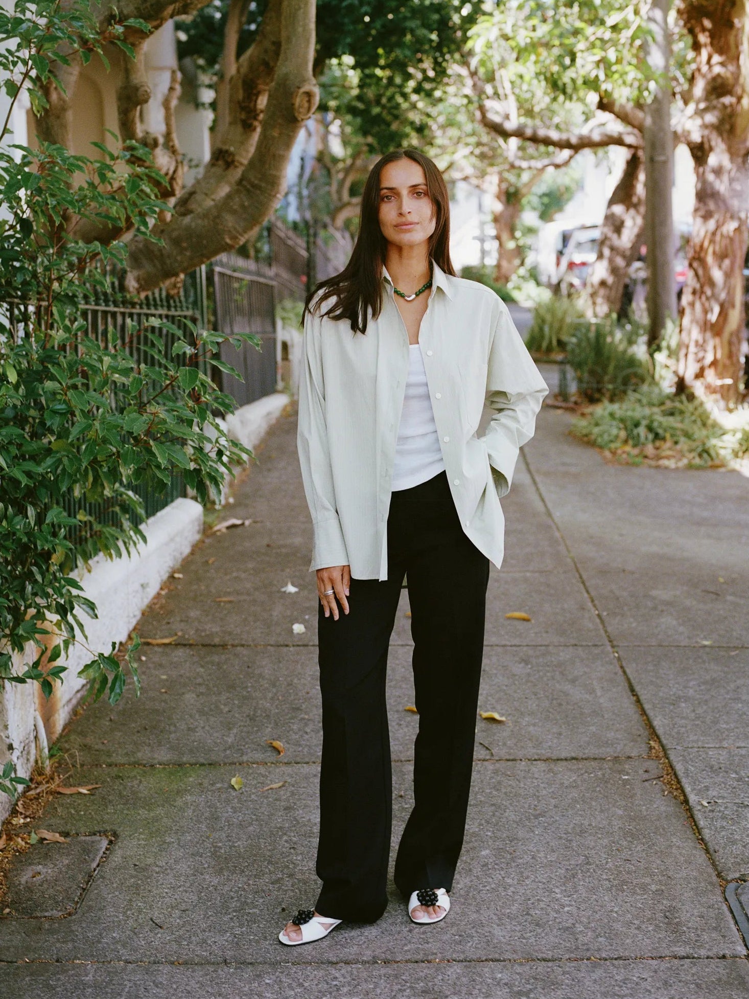 Limited Edition - Artist Japanese Pistachio Stripe Cotton Shirt