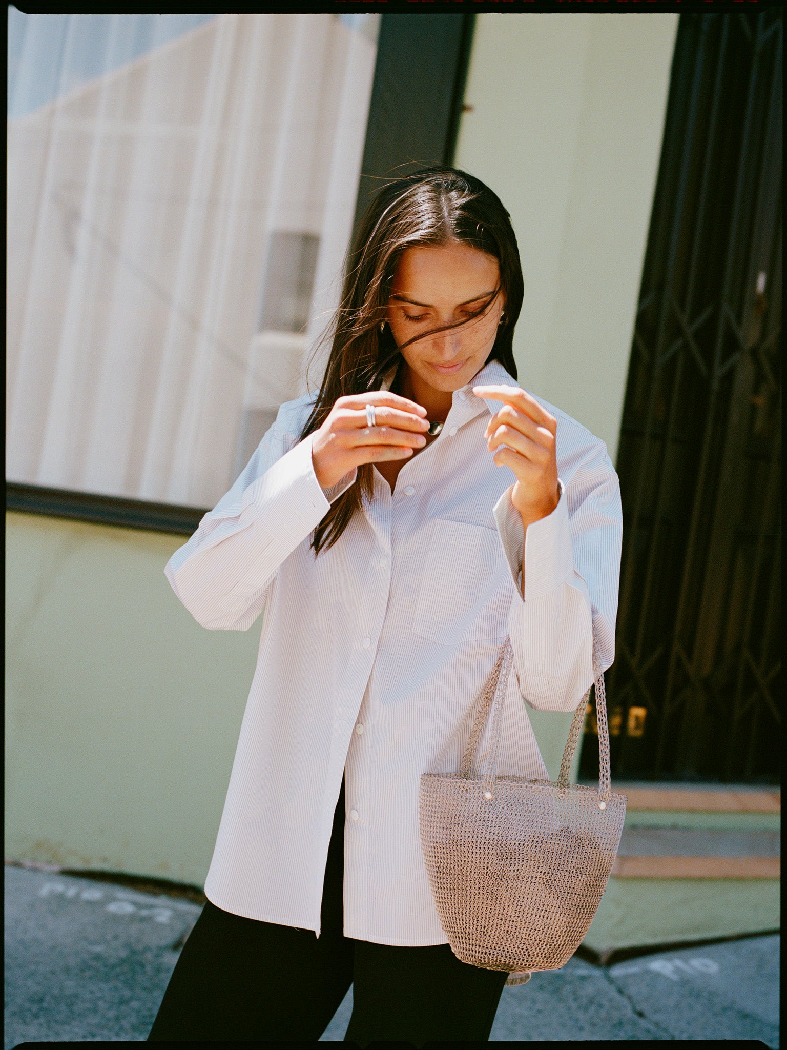 Artist Japanese White Pinstripe Cotton Shirt
