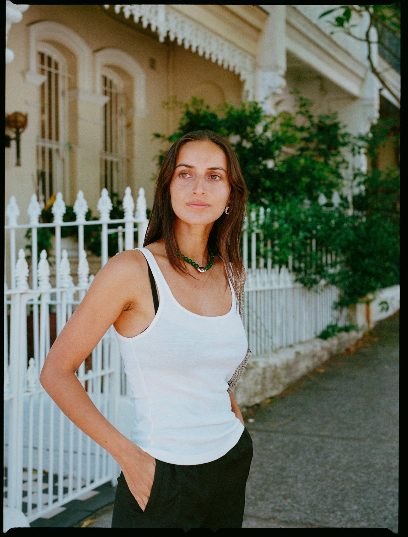 Recently in Stock - Leah Cream Merino Singlet