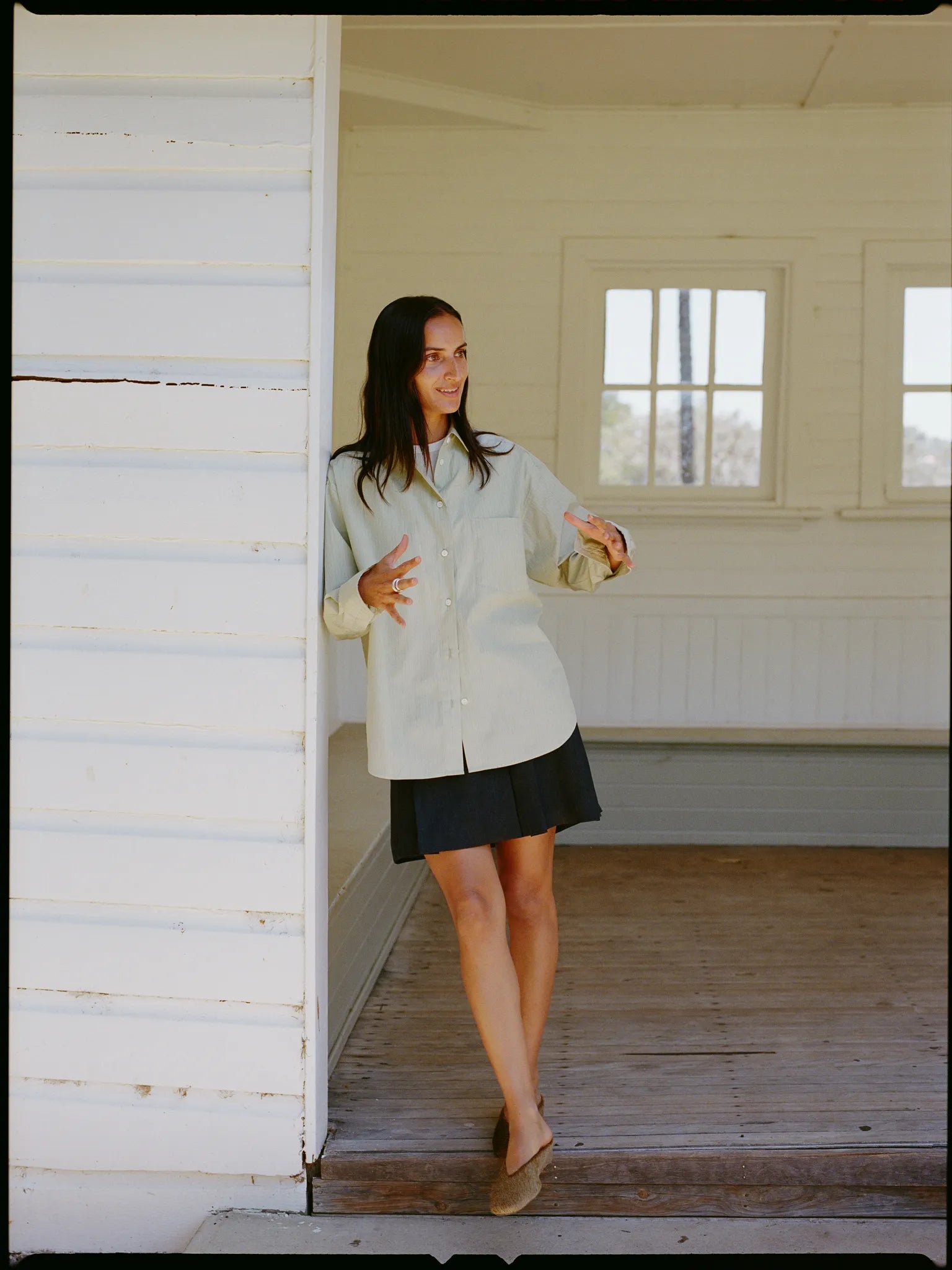 Limited Edition - Artist Japanese Pistachio Stripe Cotton Shirt