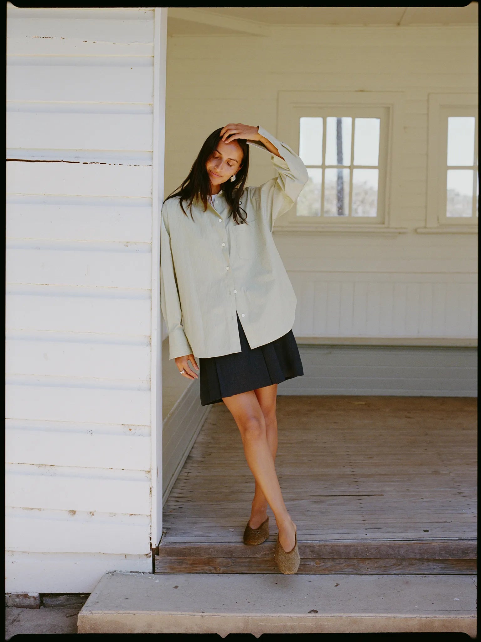 Limited Edition - Artist Japanese Pistachio Stripe Cotton Shirt