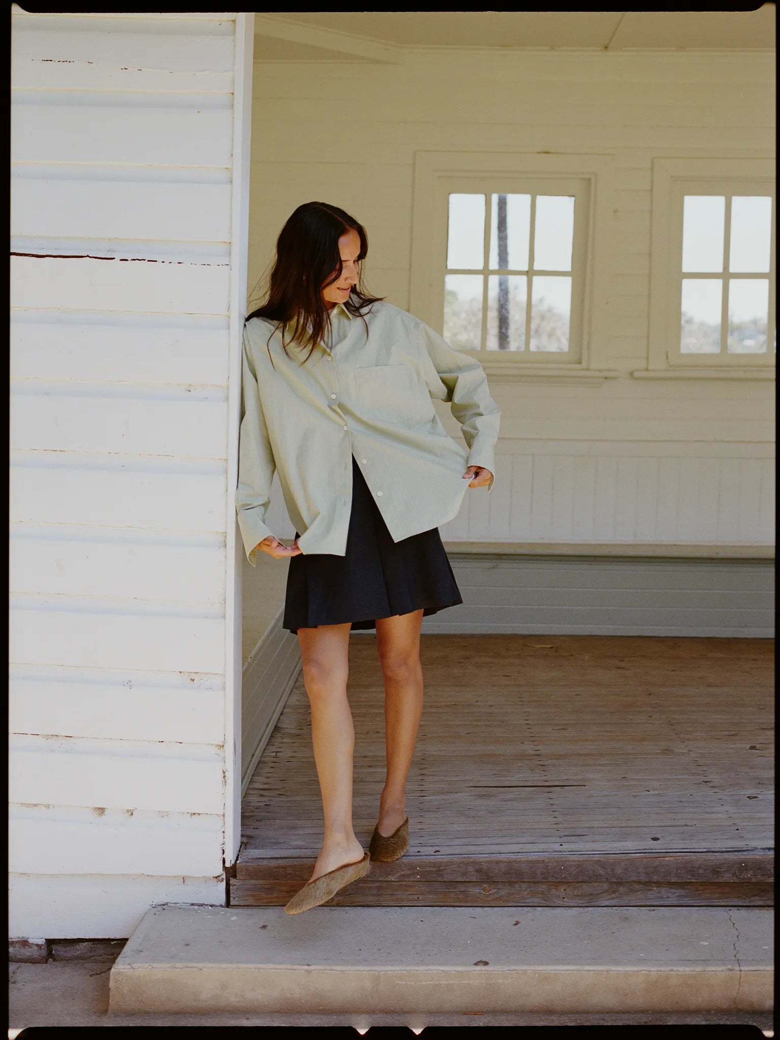 Limited Edition - Artist Japanese Pistachio Stripe Cotton Shirt