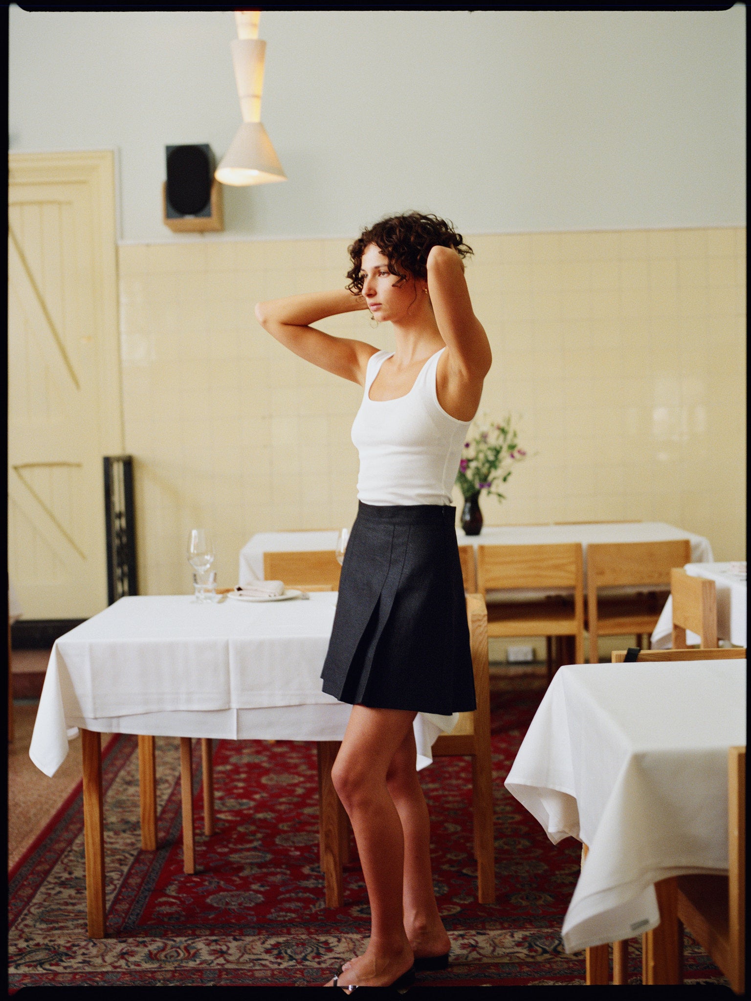 Jane Black Japanese Linen Pleated Skirt