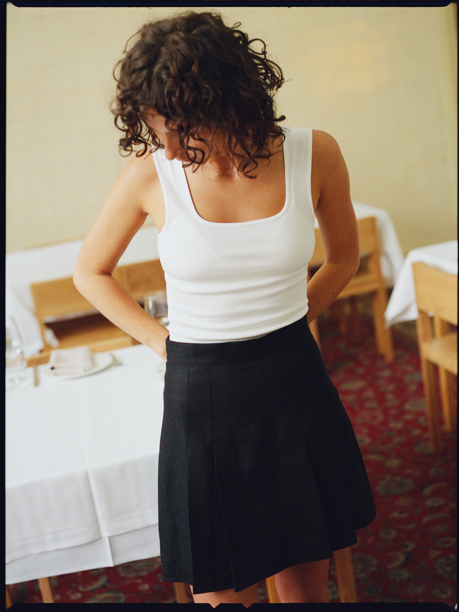 Edith White Cotton Top