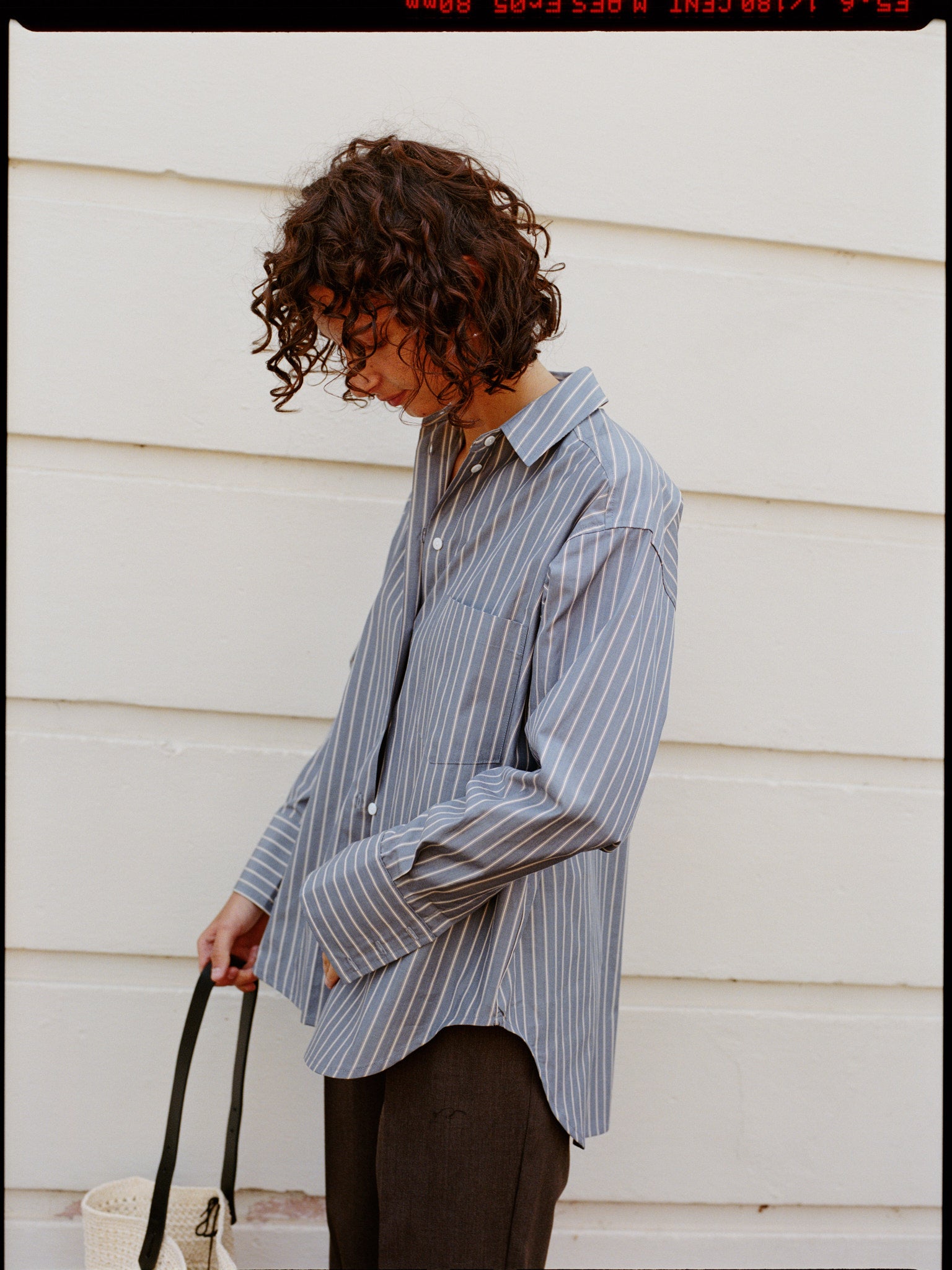 Pre-Order Artist Japanese Navy Wide Stripe Cotton Shirt