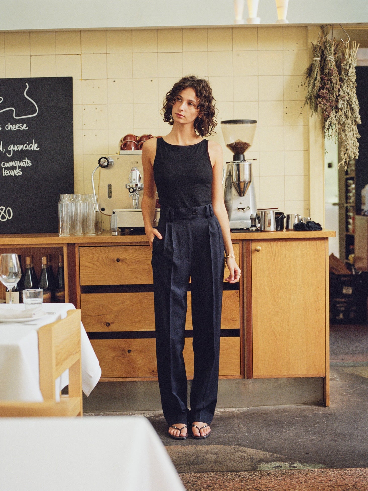 Etta Black Cotton Top
