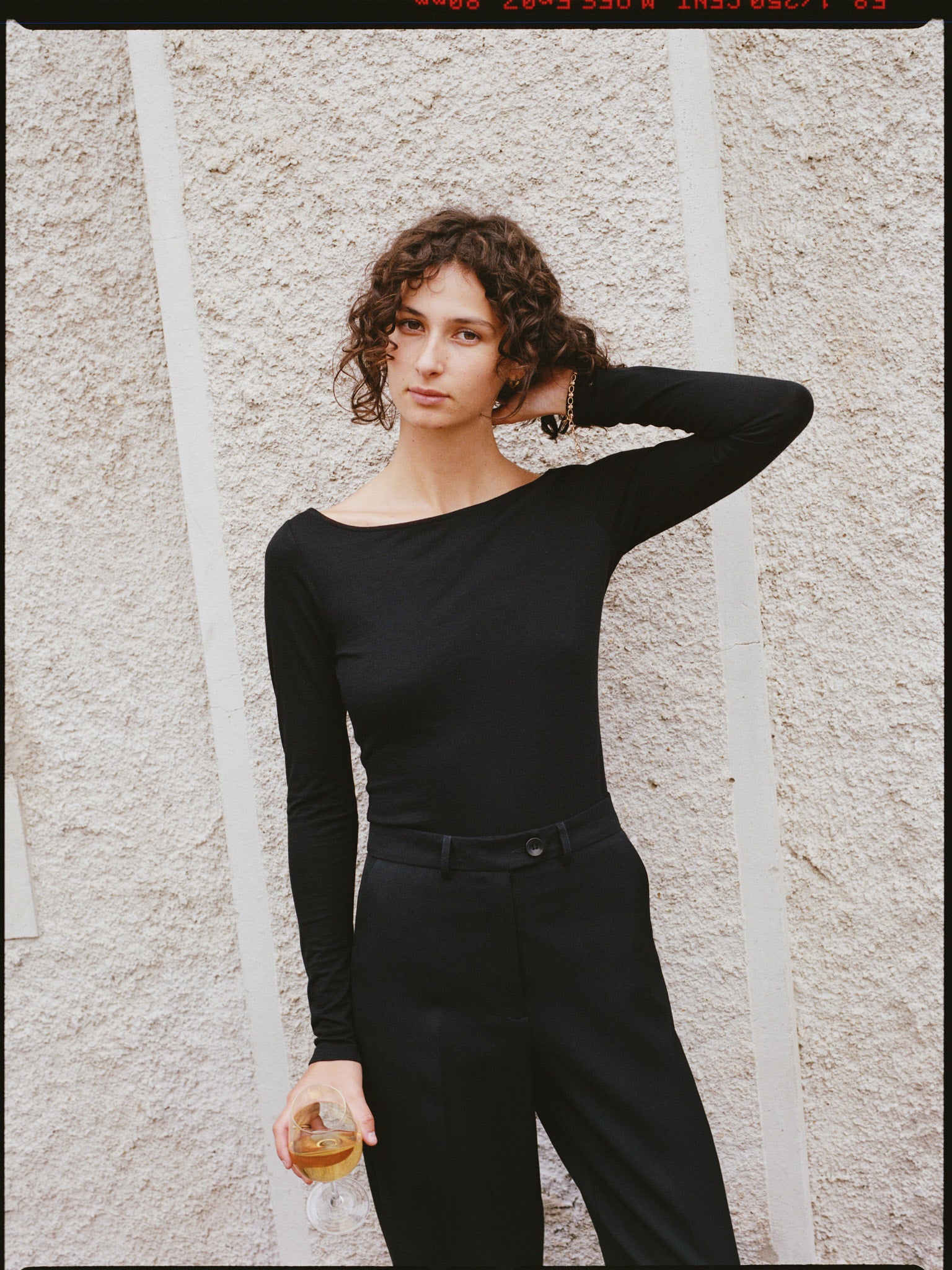 Laina Australian Black Merino Boatneck Top