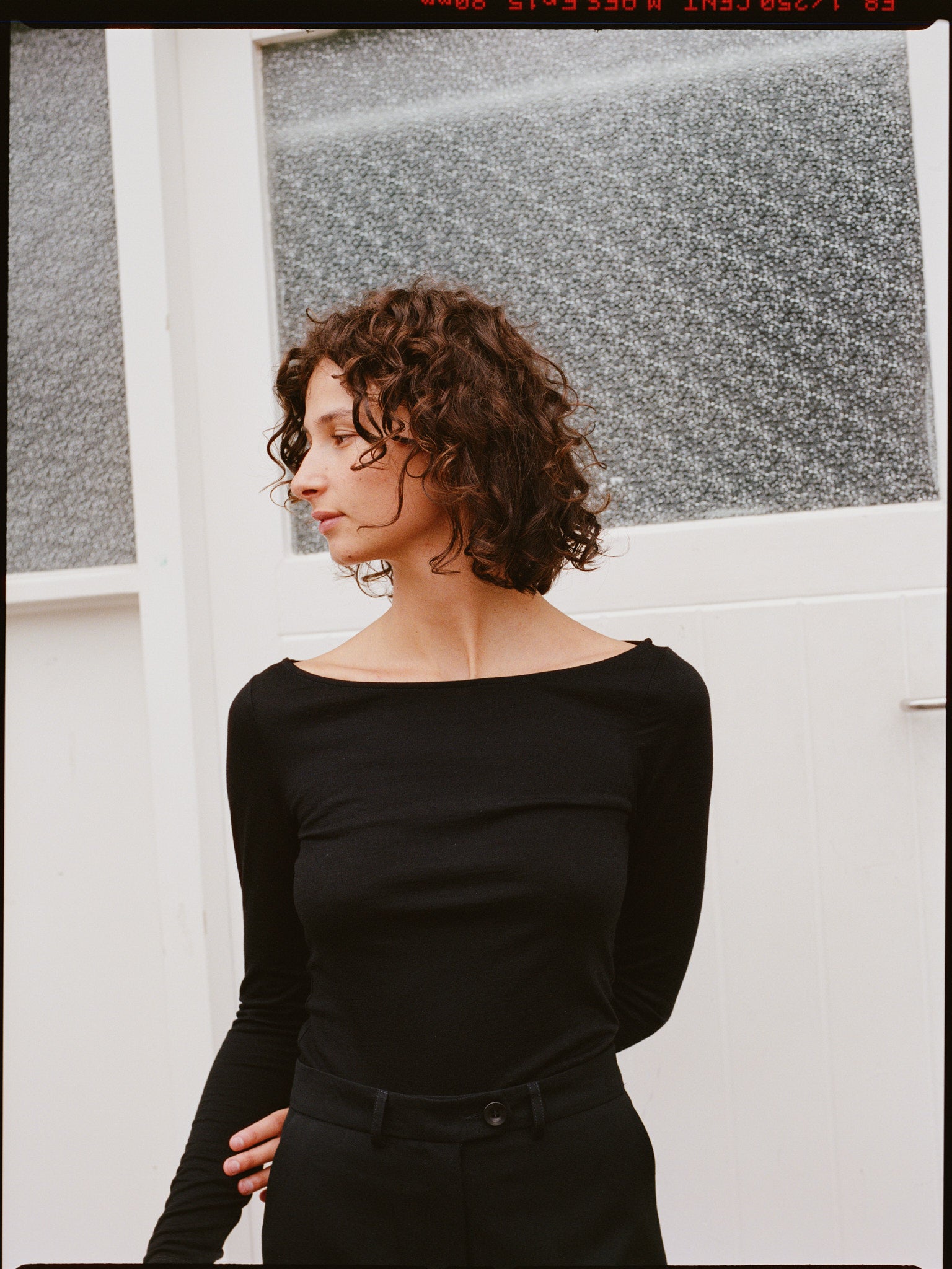 Recently Back in Stock - Laina Australian Black Merino Boatneck Top