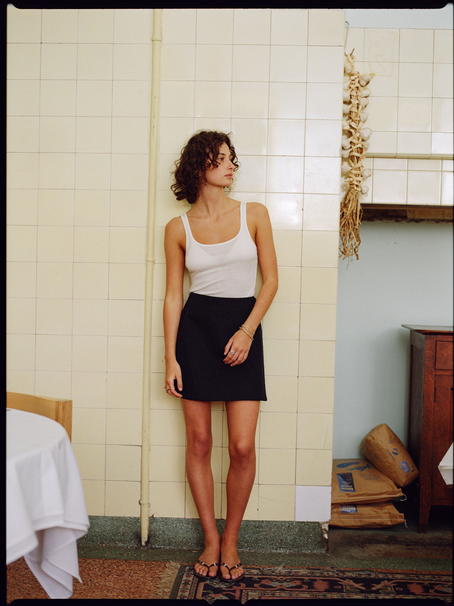 Recently back in stock - Gabe Black Japanese Cotton Skirt