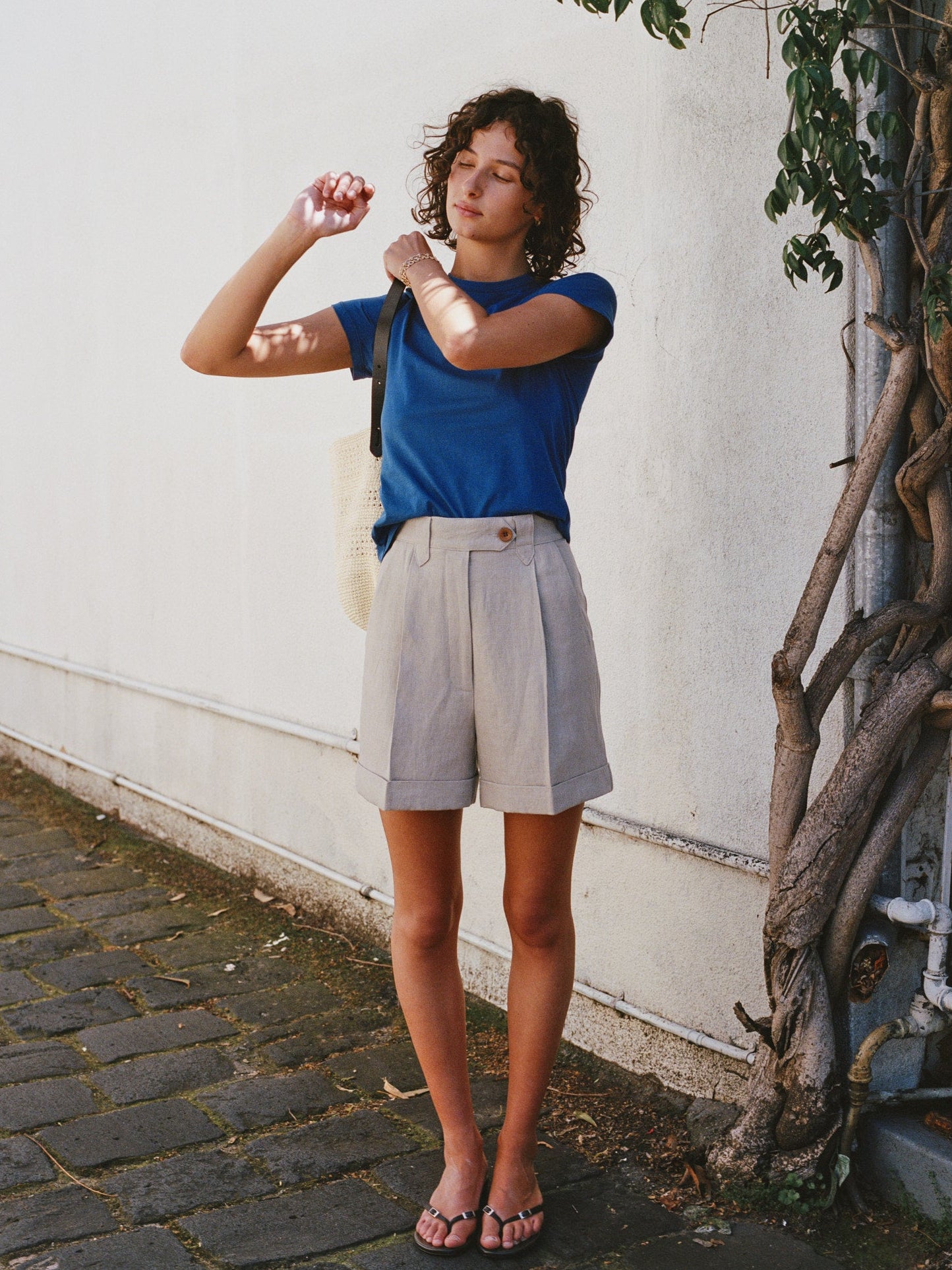 Ada Oat Japanese Linen Shorts