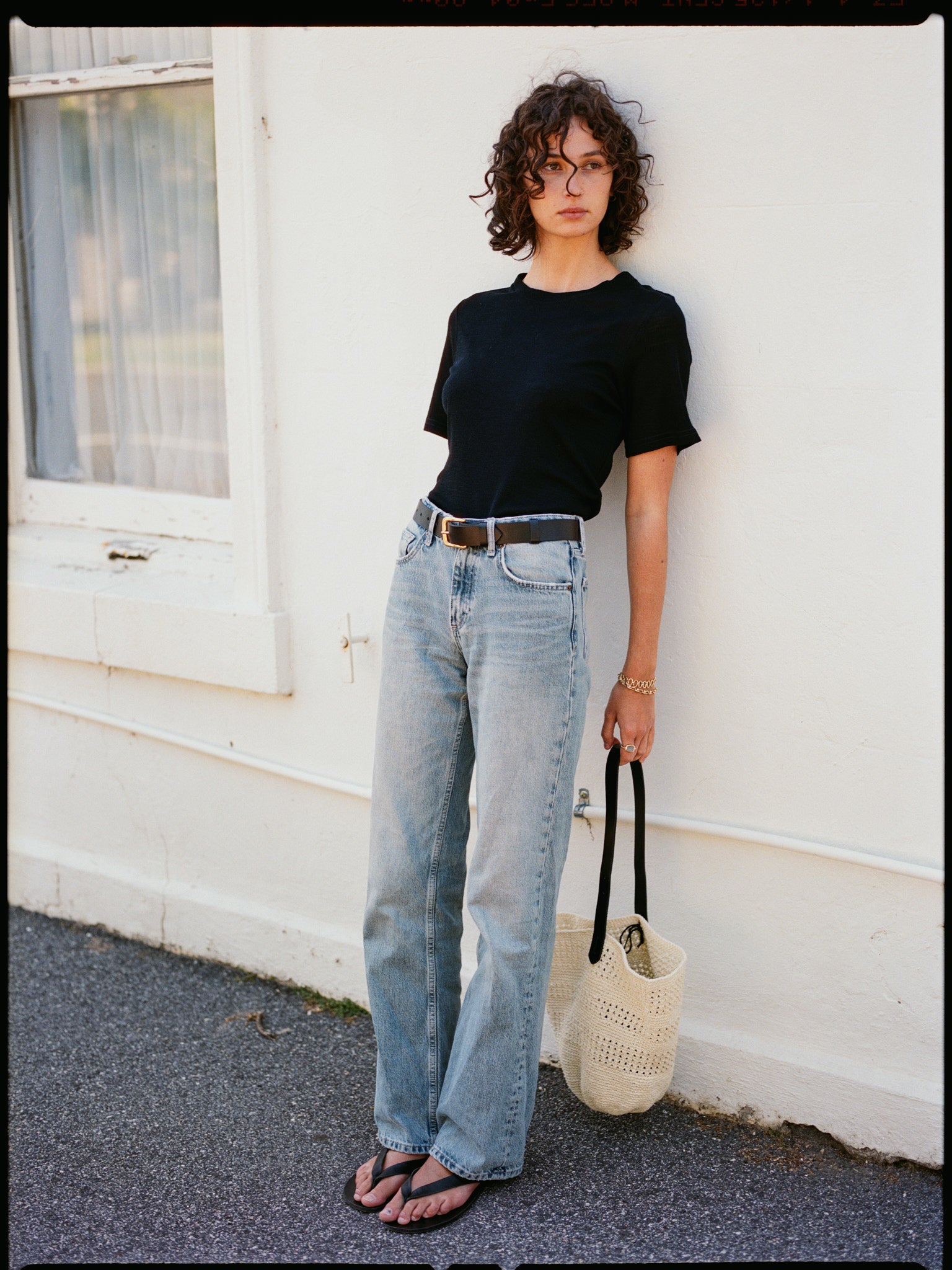 Jim Fine Black Australian Merino Rib T