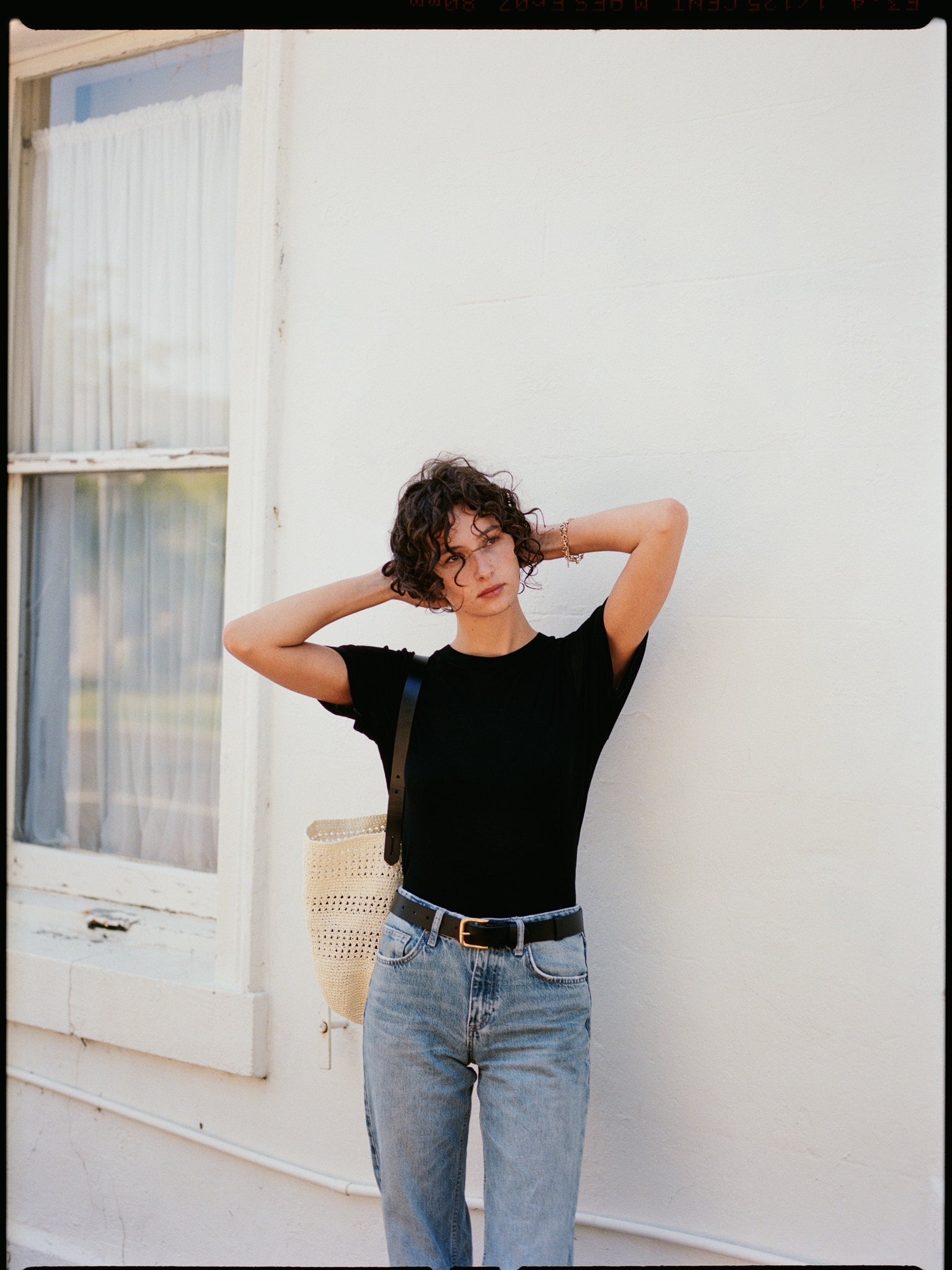 Jim Fine Black Australian Merino Rib T