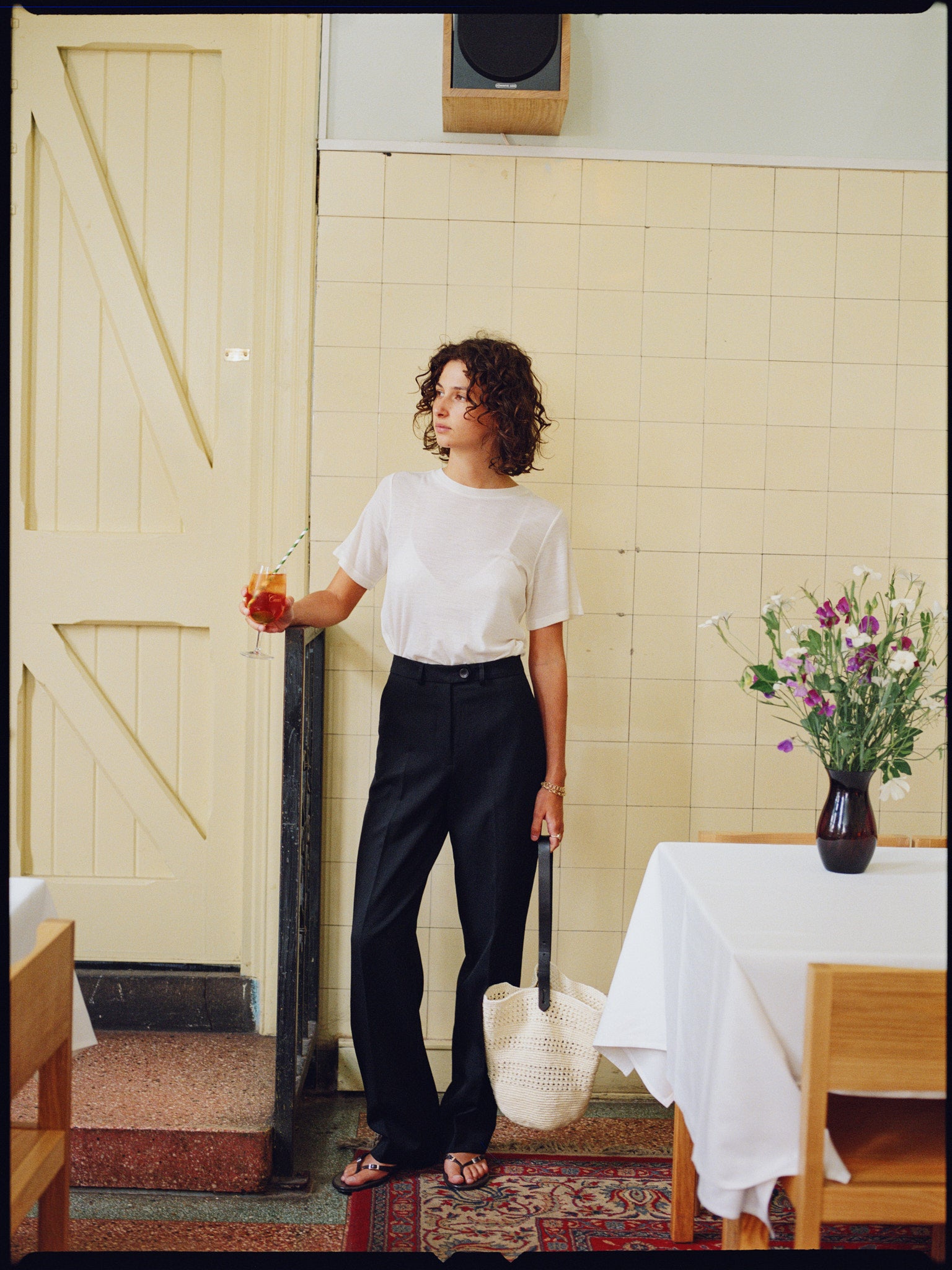 Recently Back in Stock - Jim Fine Cream Australian Merino Rib T