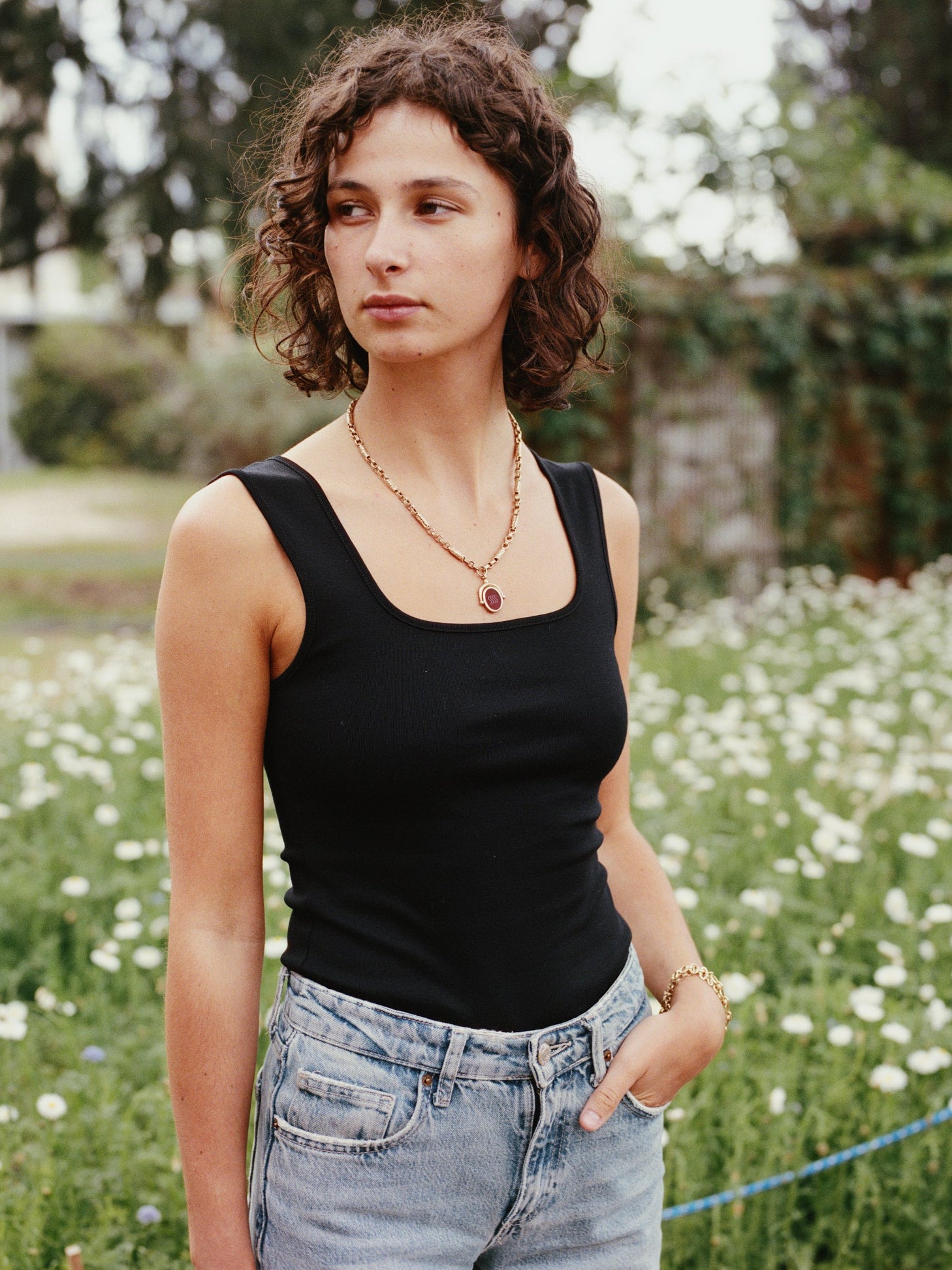 Pre-Order Edith Black Cotton Top