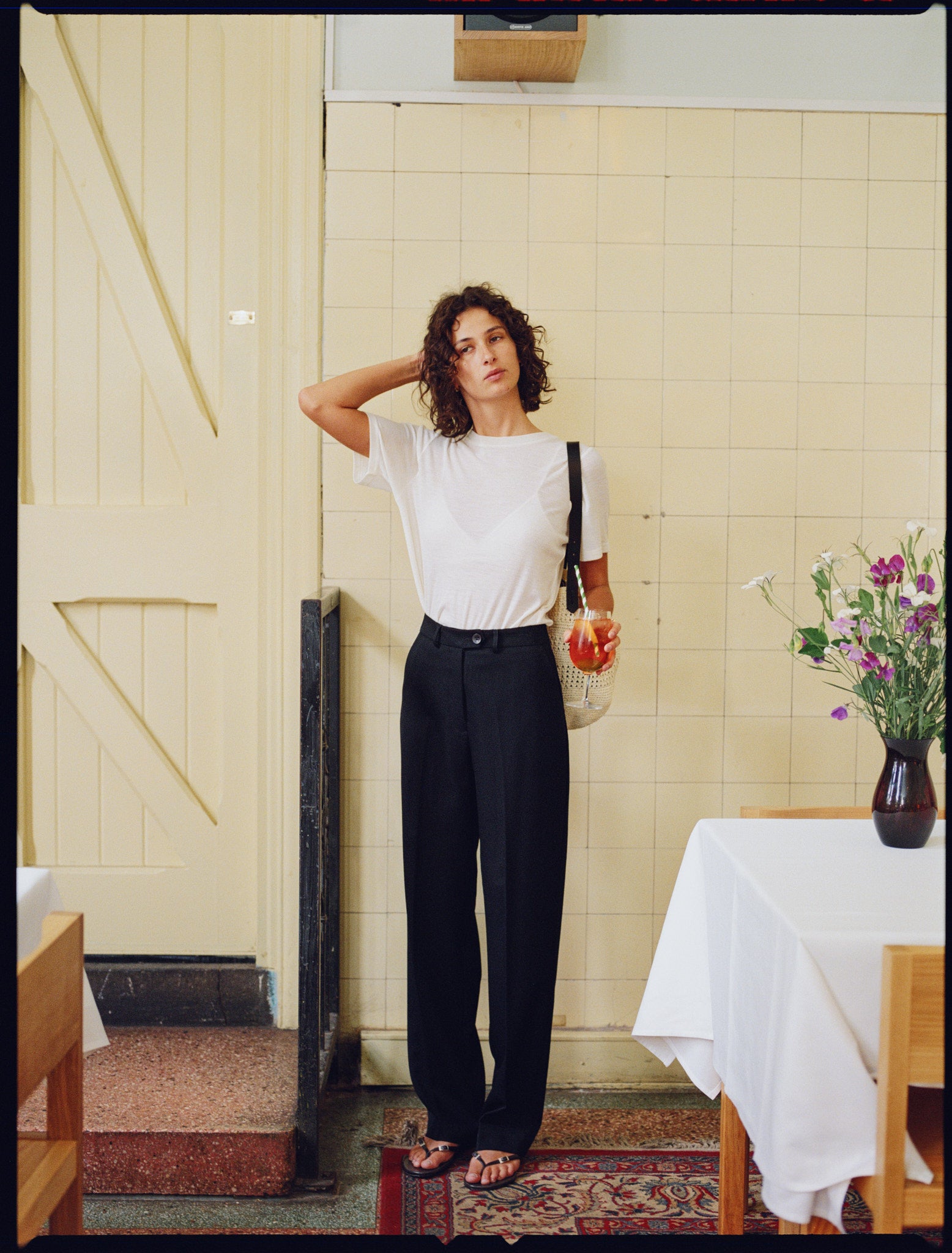 Recently Back in Stock - Jim Fine Cream Australian Merino Rib T