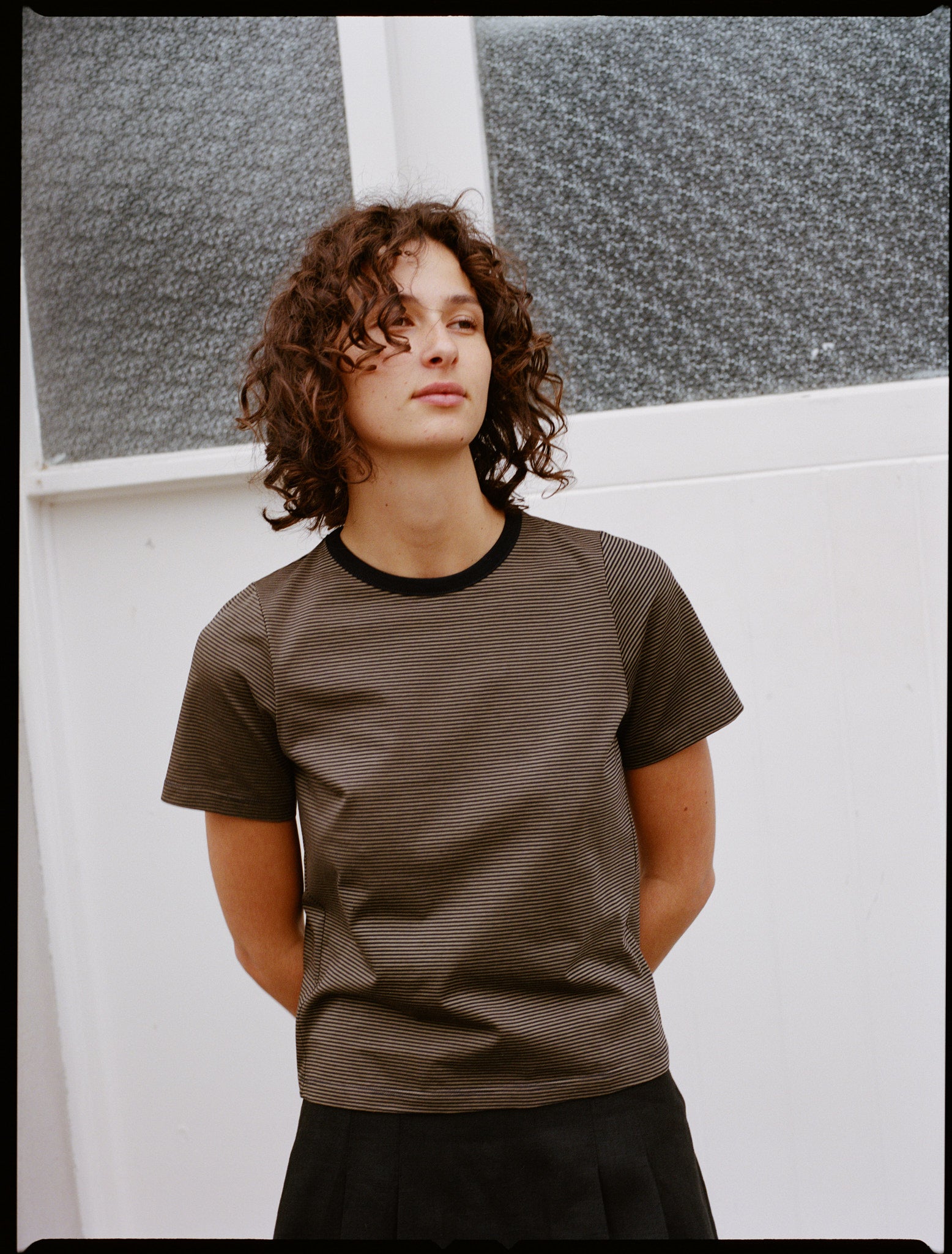 Jim Olive Stripe Organic Cotton T