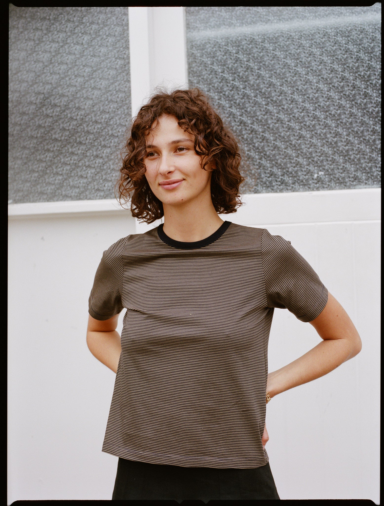 Jim Olive Stripe Cotton T