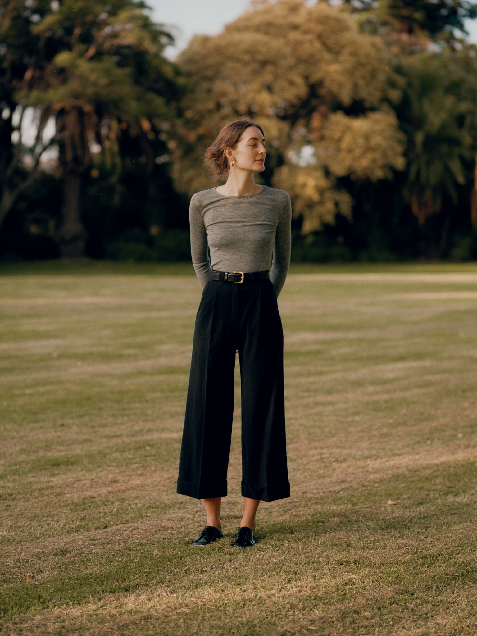 Ines Black Japanese Linen Pants