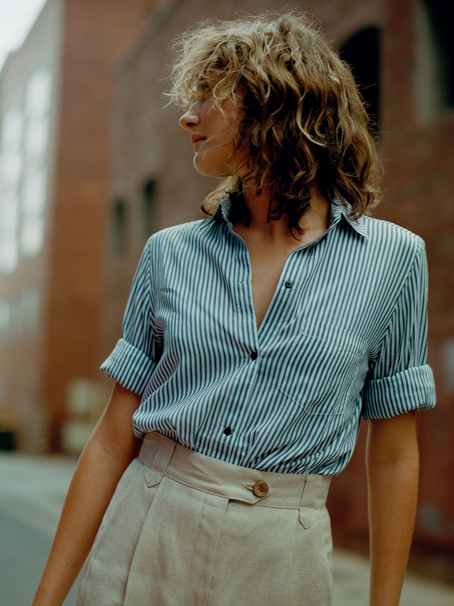 Ada Oat Japanese Linen Shorts