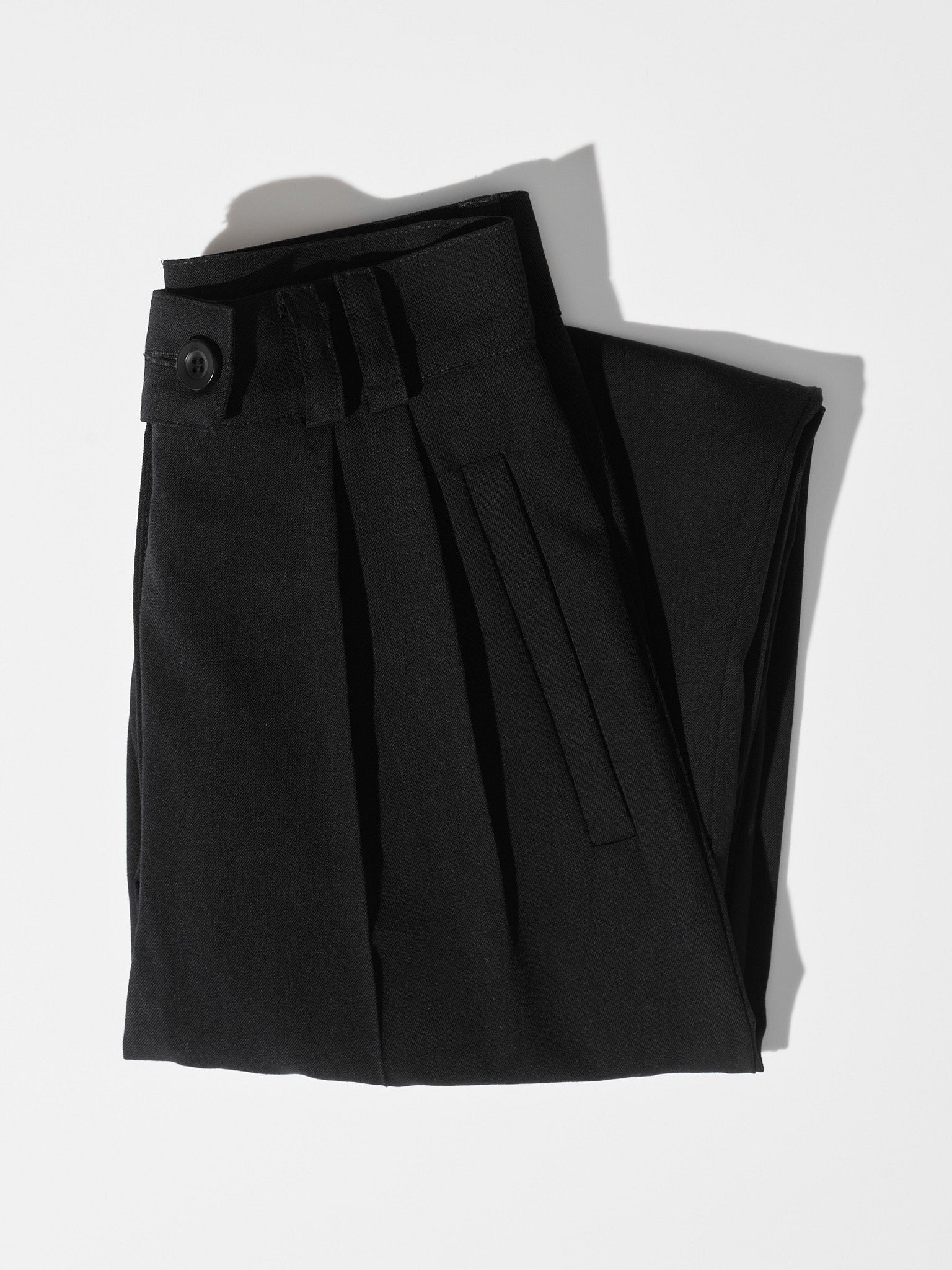 Yu Tailored Black Japanese Twill Wool Pants