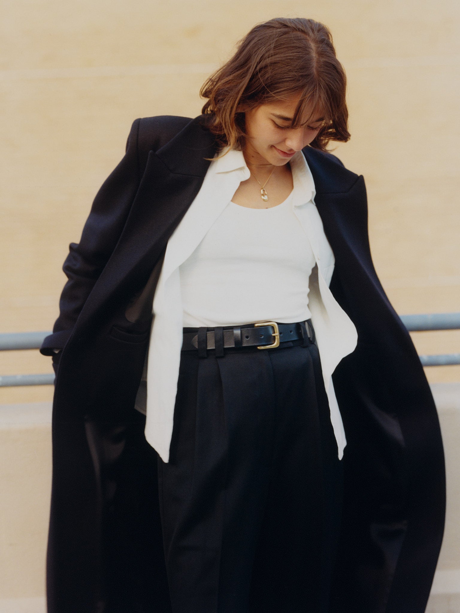 James Navy Italian Wool Coat