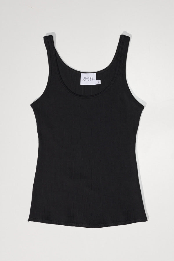 Max Black Cotton Singlet