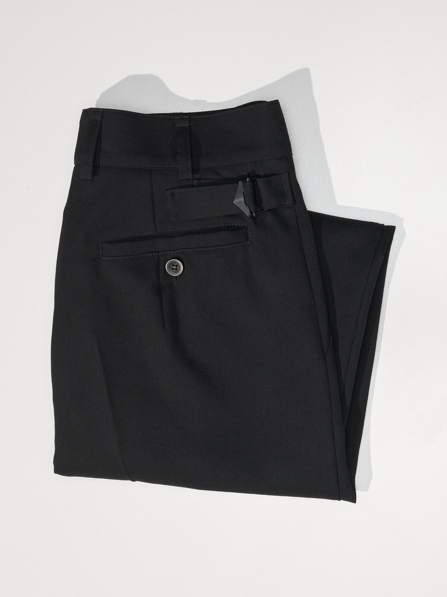 Luc Black Japanese Wool Twill Ciggie Pants