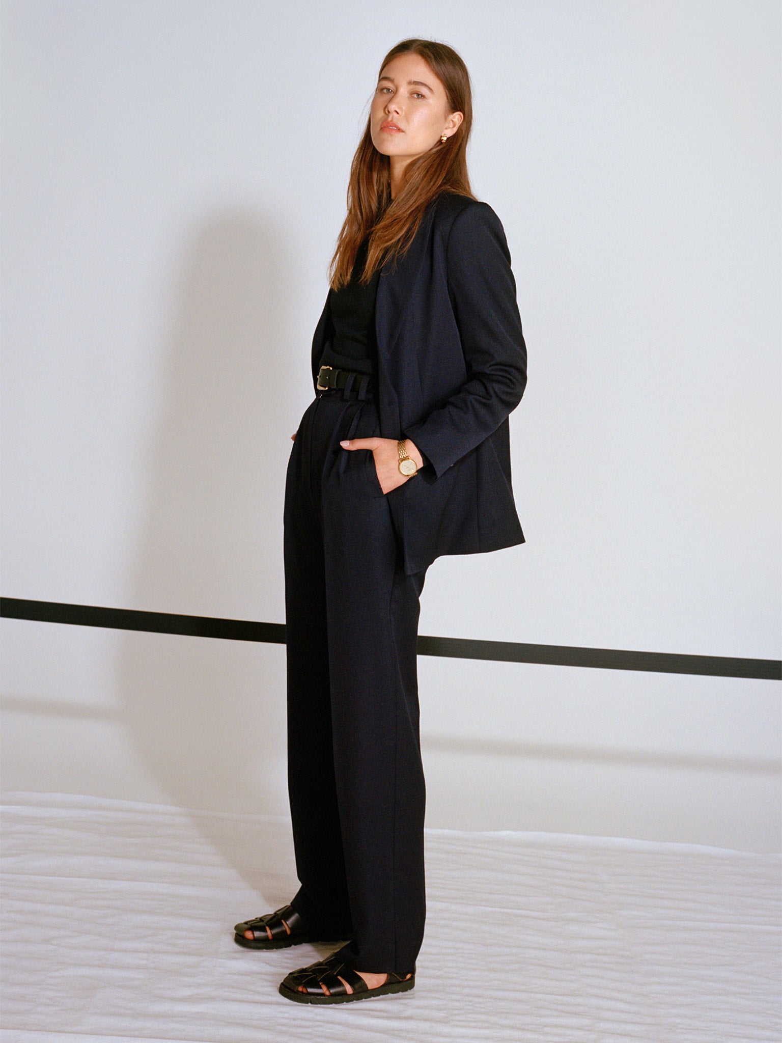 Yu Tailored Navy Japanese Twill Wool Pants