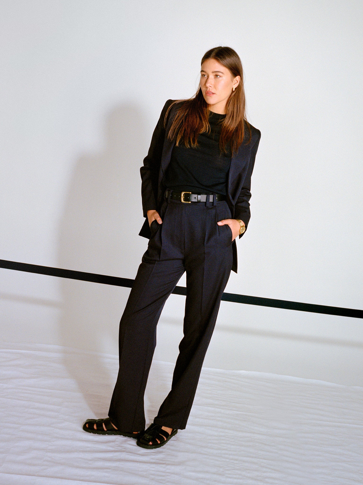 Yu Tailored Navy Japanese Twill Wool Pants