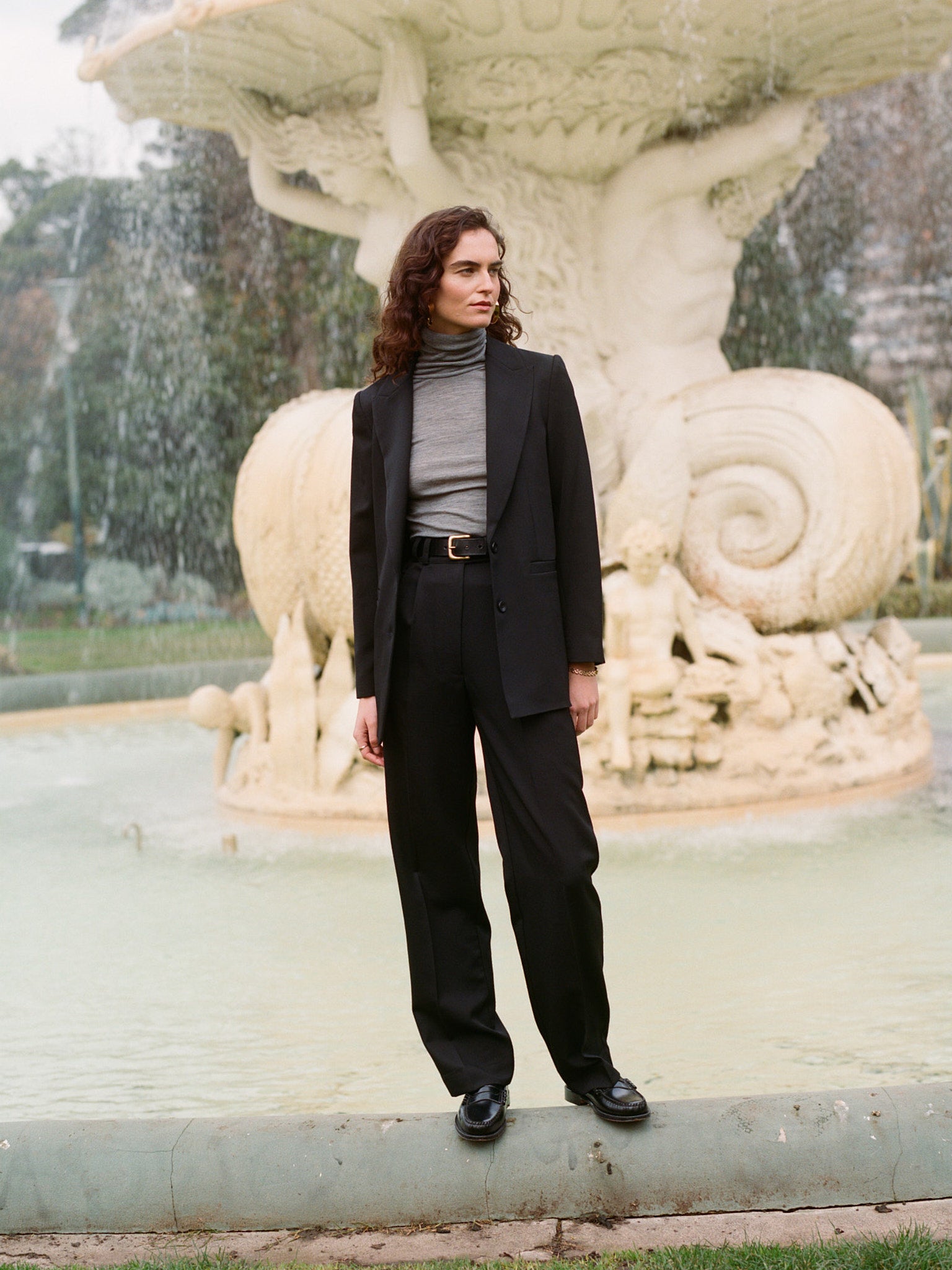 Yu Tailored Black Japanese Twill Wool Pants