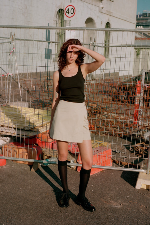 Max Black Cotton Singlet