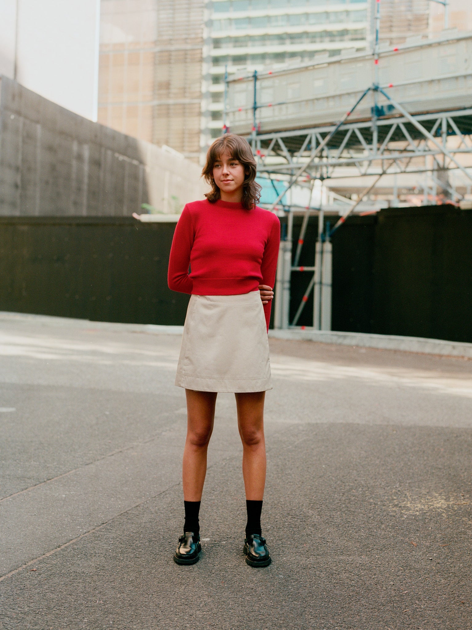 Back in Stock - Gabe Almond Japanese Cotton Skirt