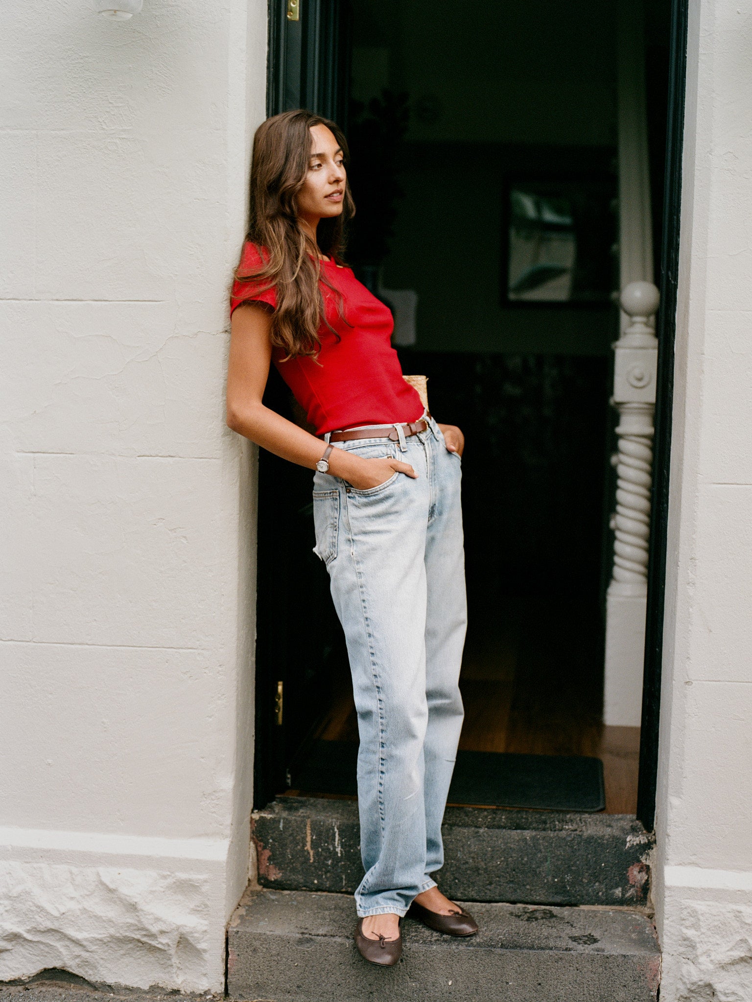 Recently Back in Stock - Vera Tomato Japanese Organic Cotton T