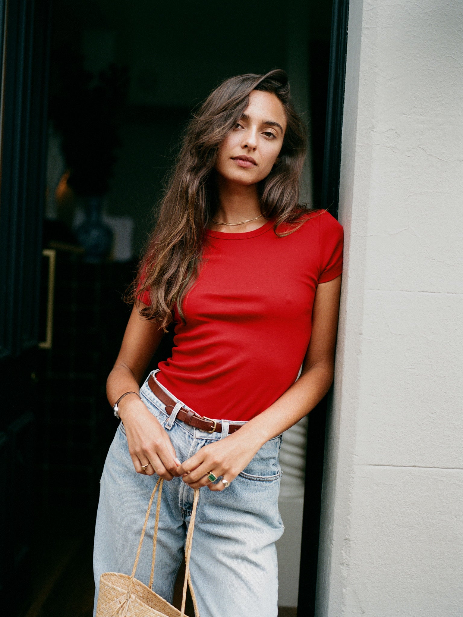 Recently Back in Stock - Vera Tomato Japanese Organic Cotton T