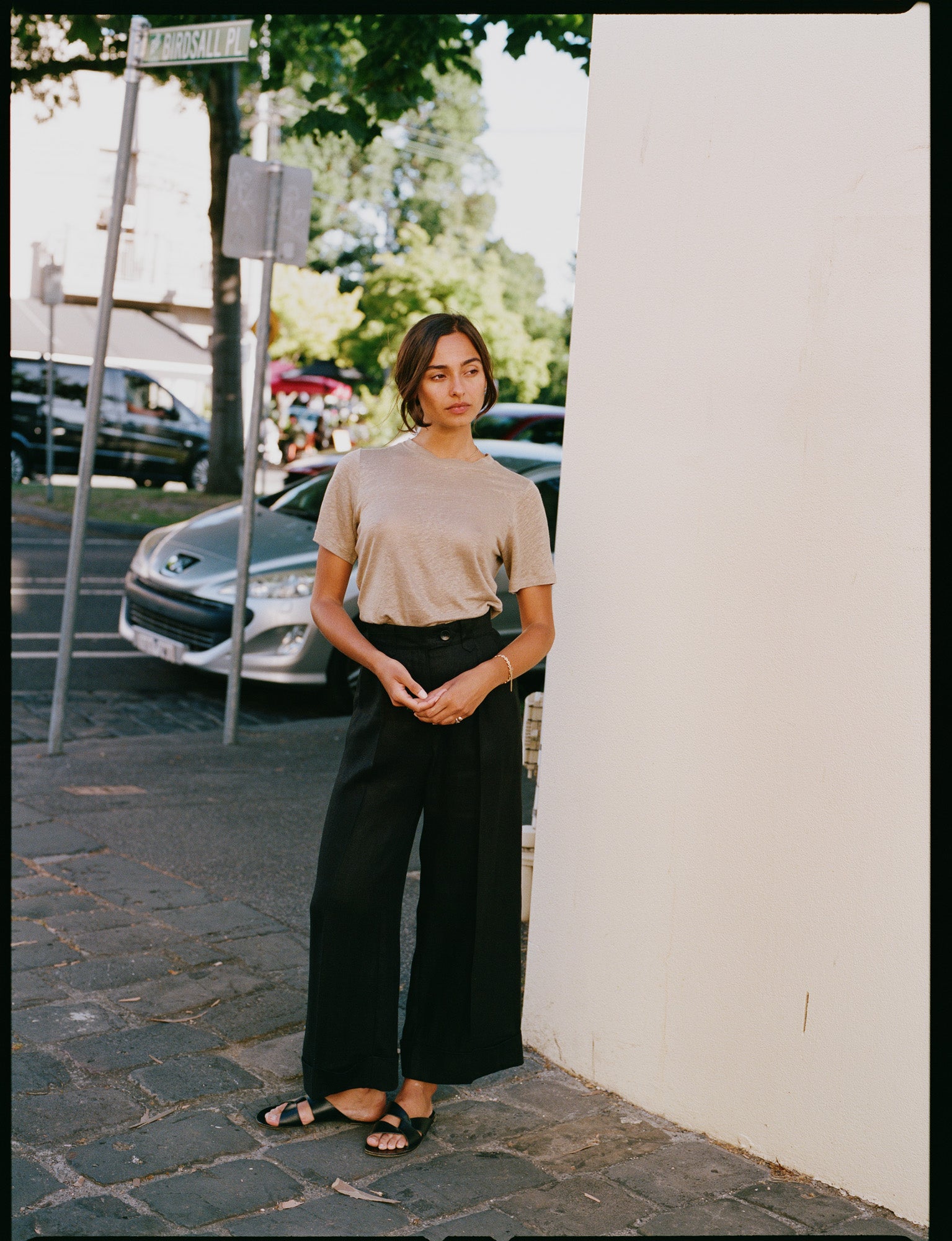 Ines Black Japanese Linen Pants