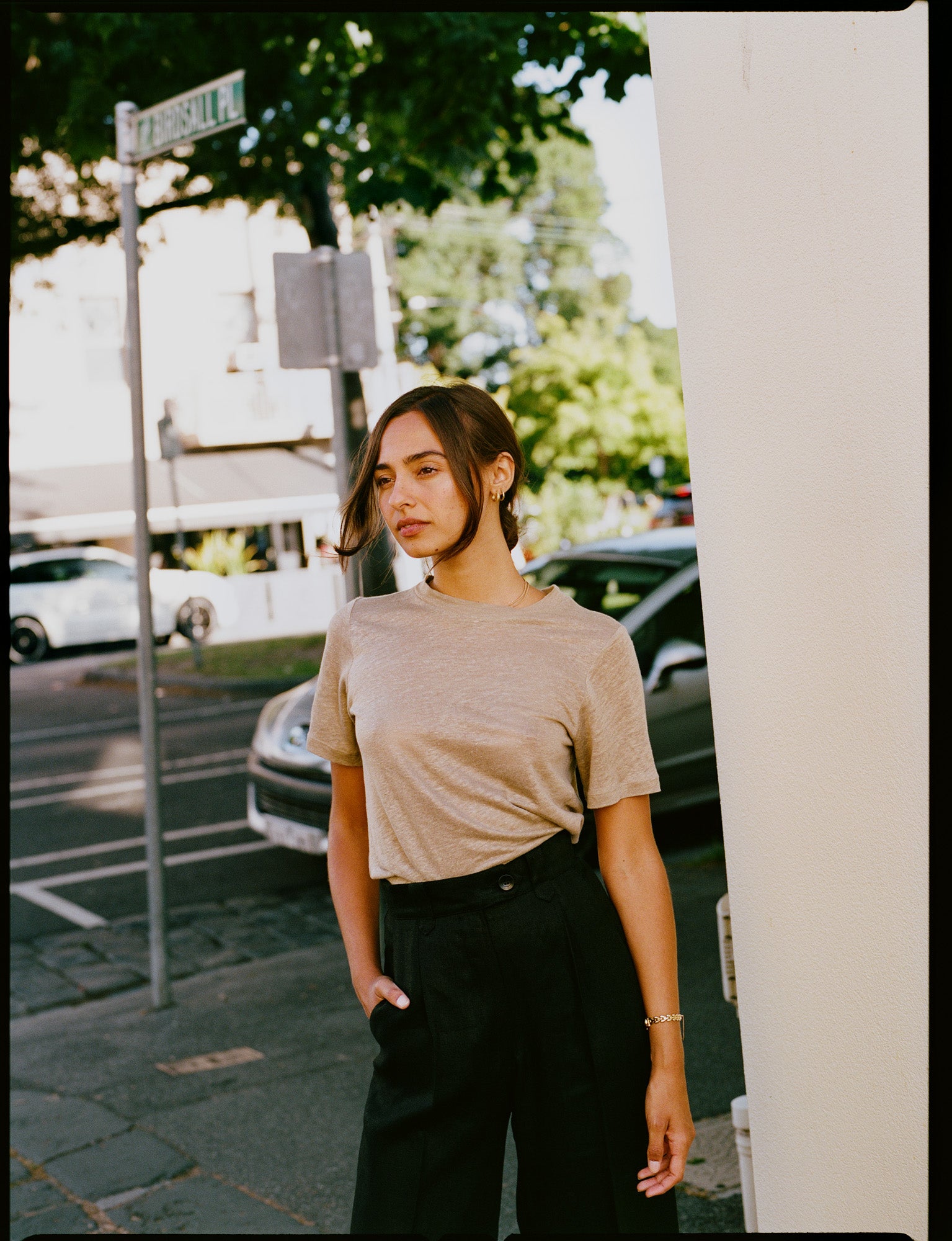 Ines Black Japanese Linen Pants